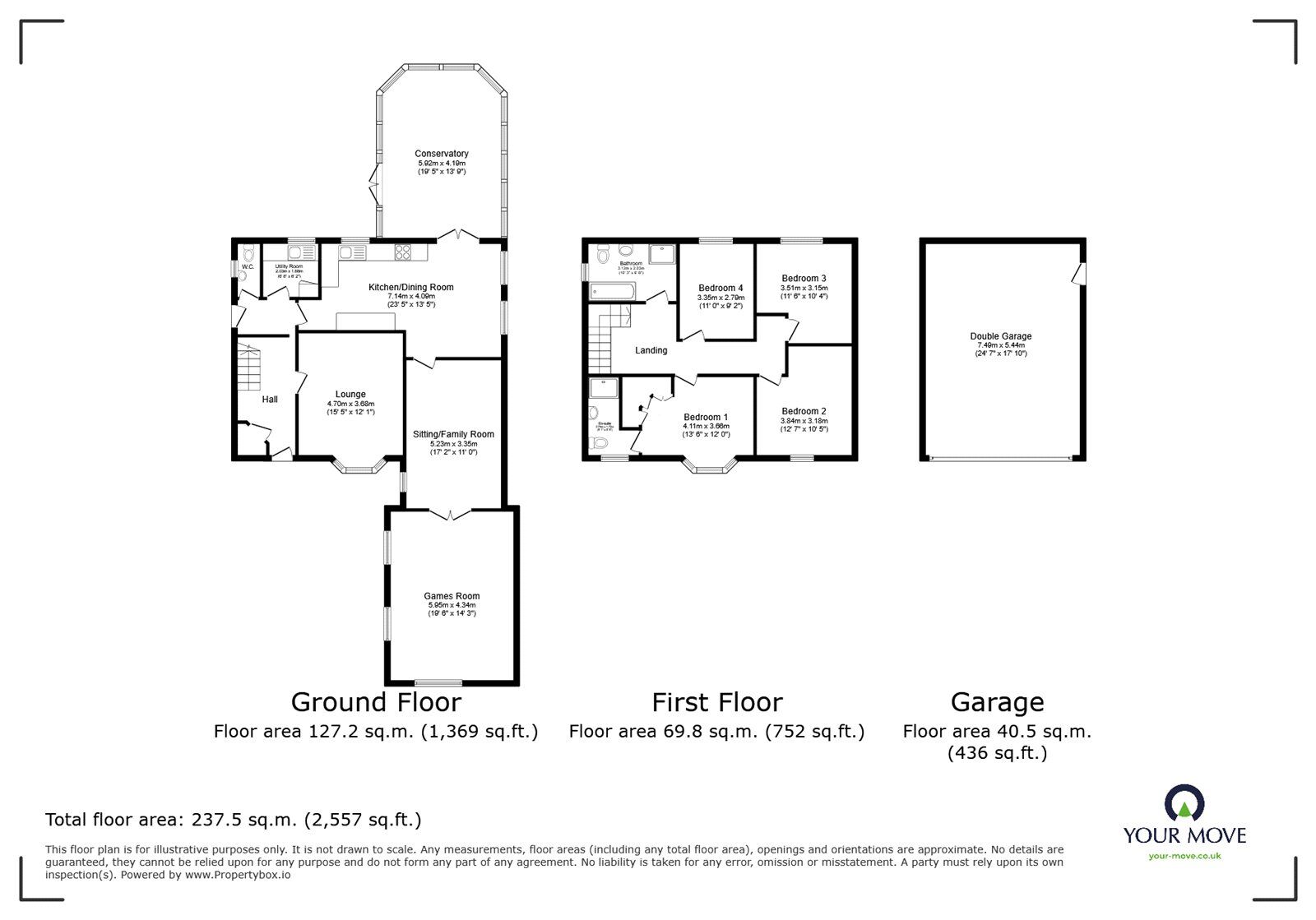 Floorplan of 4 bedroom Detached House for sale, Mill Lane, North Hykeham, Lincolnshire, LN6