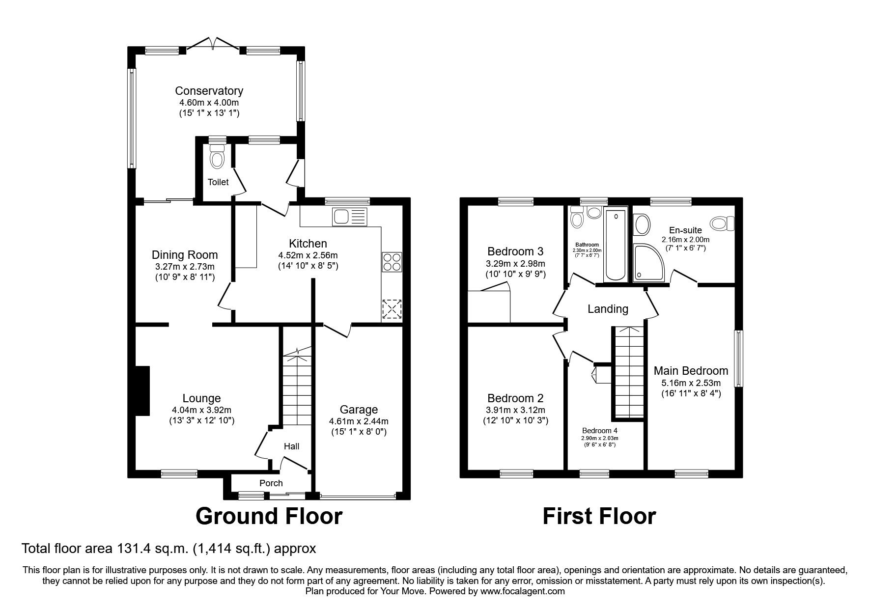 Floorplan of 4 bedroom Semi Detached House for sale, The Mead, Lincoln, Lincolnshire, LN6