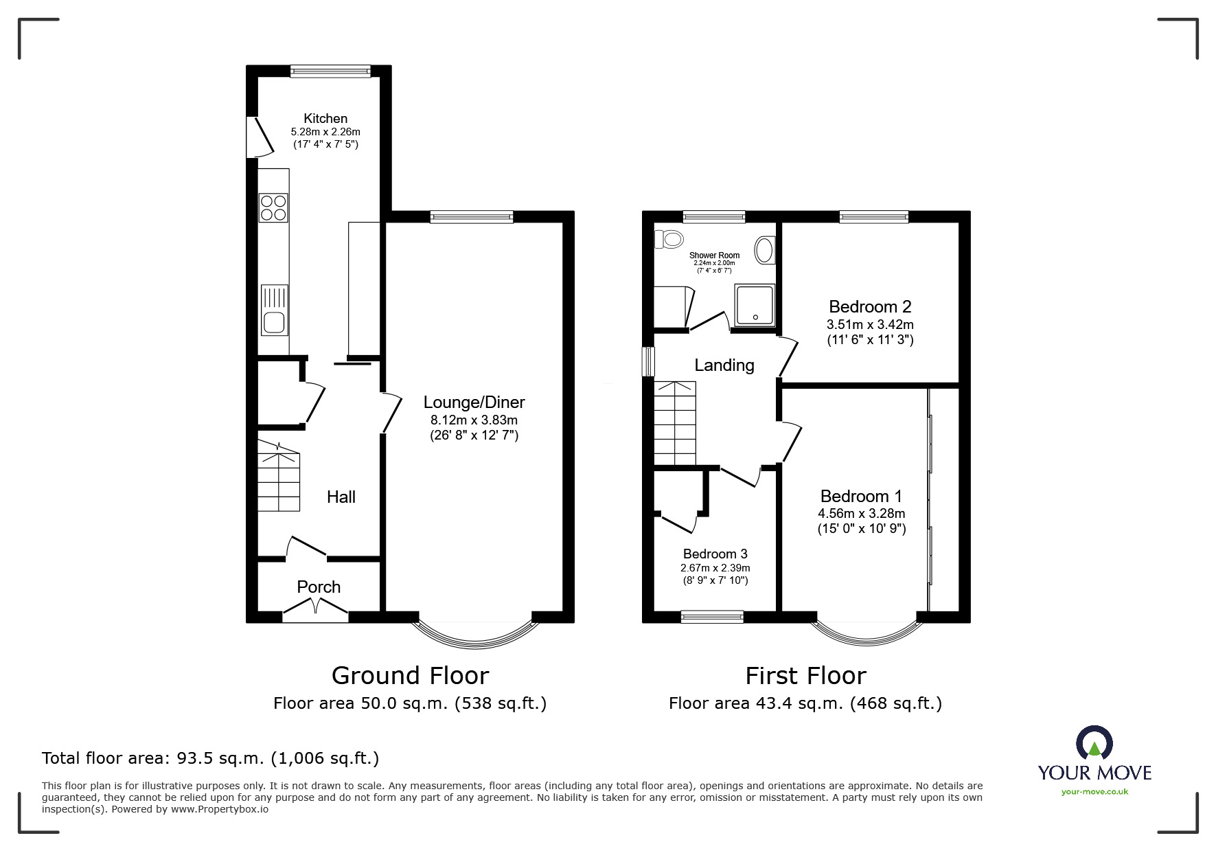 Floorplan of 3 bedroom Semi Detached House for sale, Hunt Lea Avenue, Lincoln, Lincolnshire, LN6