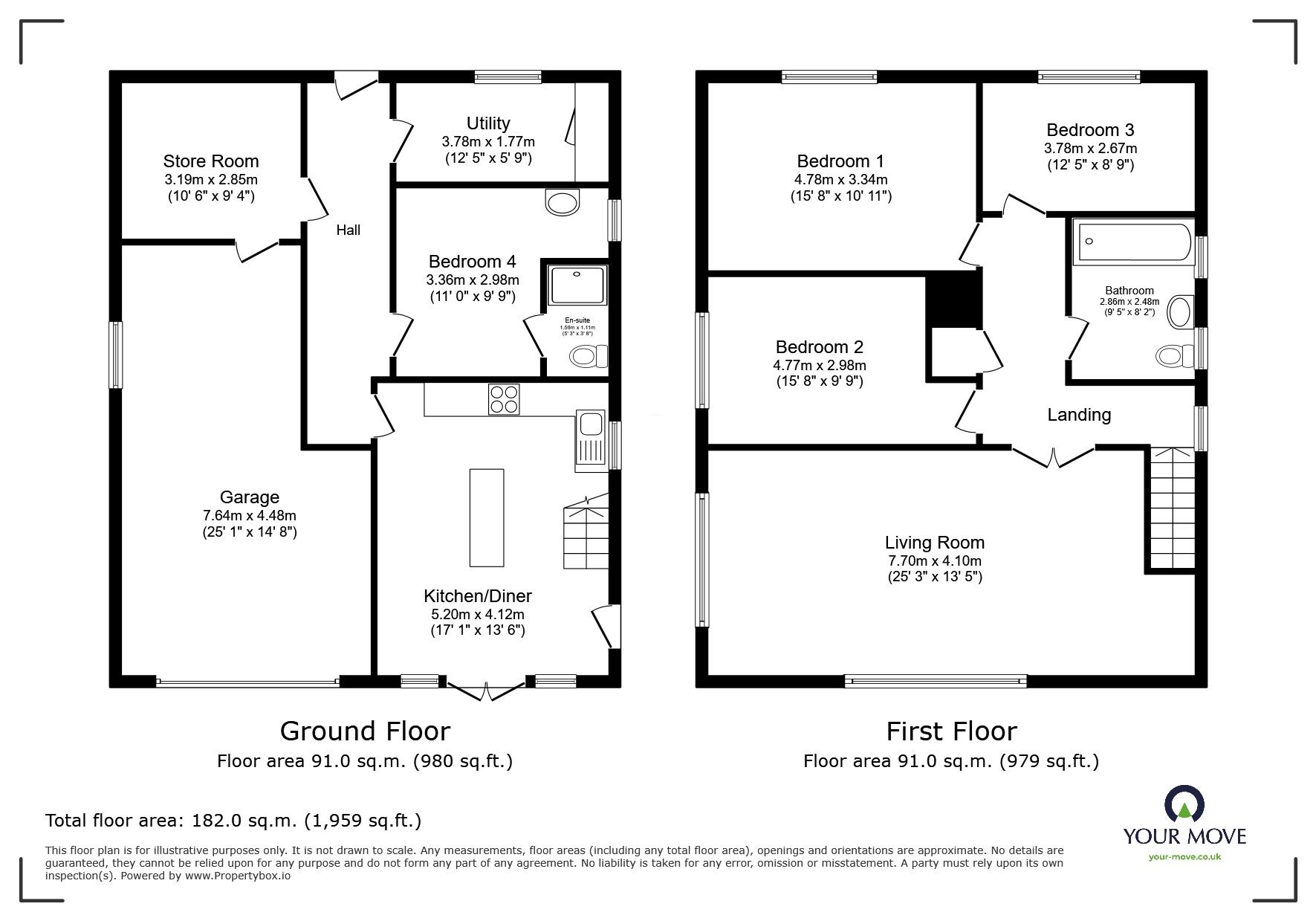 Floorplan of 4 bedroom Detached House for sale, Scarle Lane, Eagle, Lincolnshire, LN6
