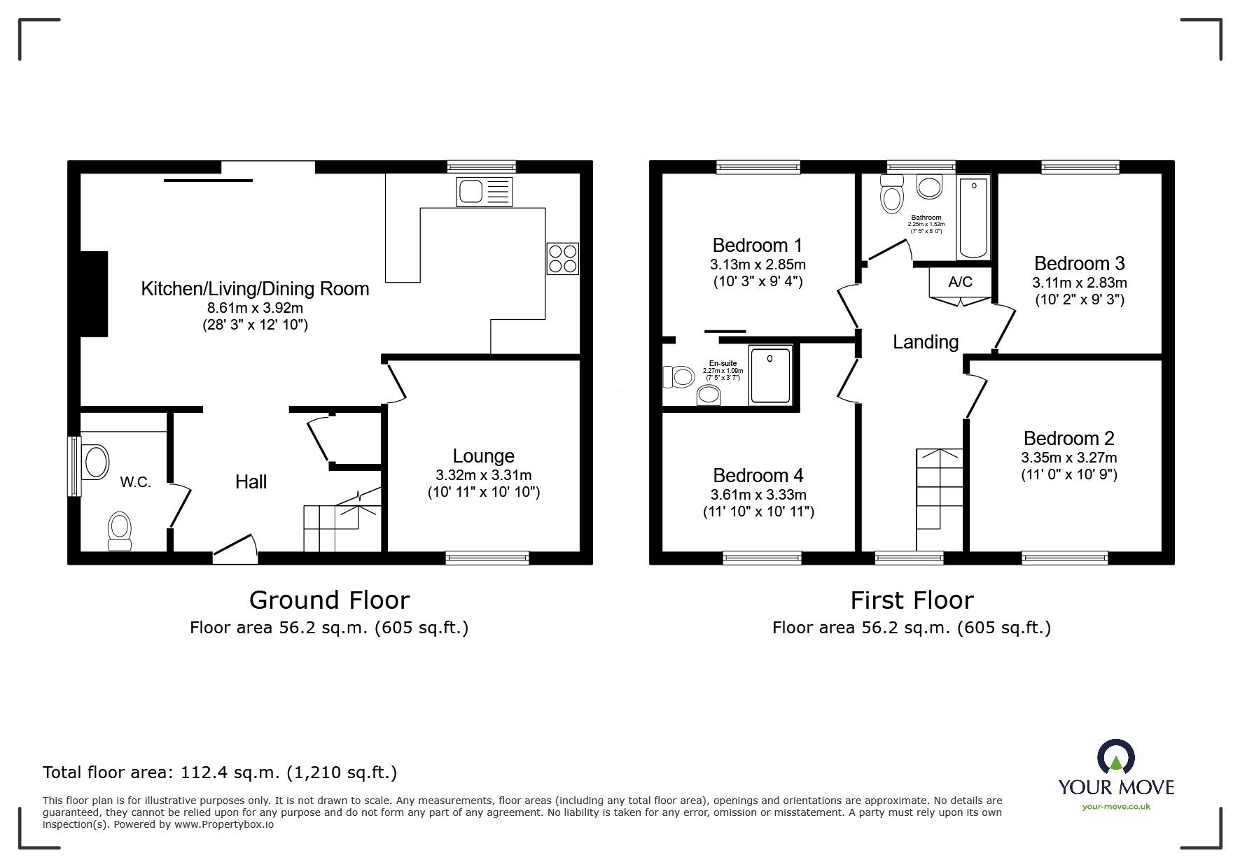 Floorplan of 4 bedroom Detached House for sale, Wetherby Crescent, Lincoln, Lincolnshire, LN6