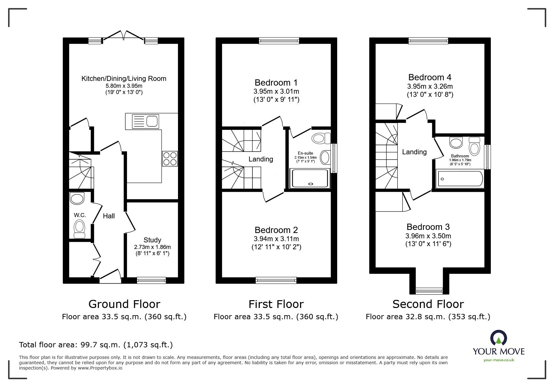 Floorplan of 4 bedroom Semi Detached House for sale, Brutus Court, North Hykeham, Lincolnshire, LN6