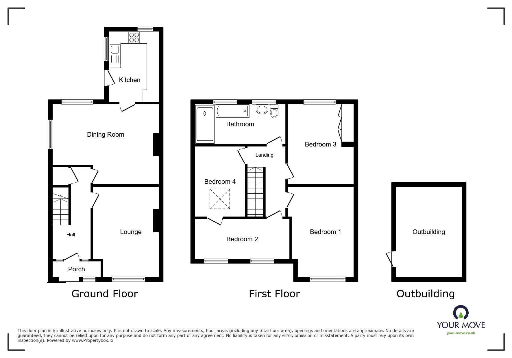 Floorplan of 4 bedroom Semi Detached House for sale, Hykeham Road, Lincoln, Lincolnshire, LN6