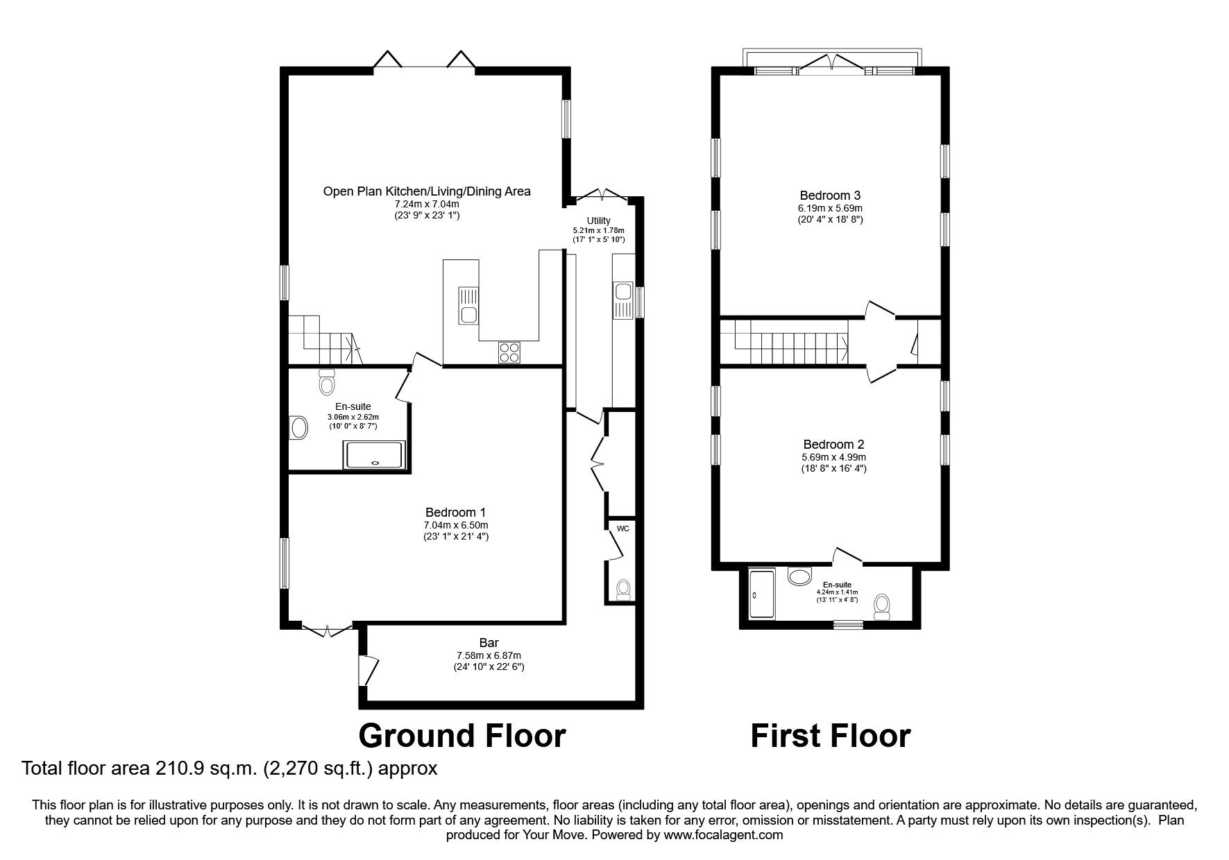 Floorplan of 3 bedroom Detached House for sale, Thorpe Park Lodges, Middle Lane, Lincoln, LN6