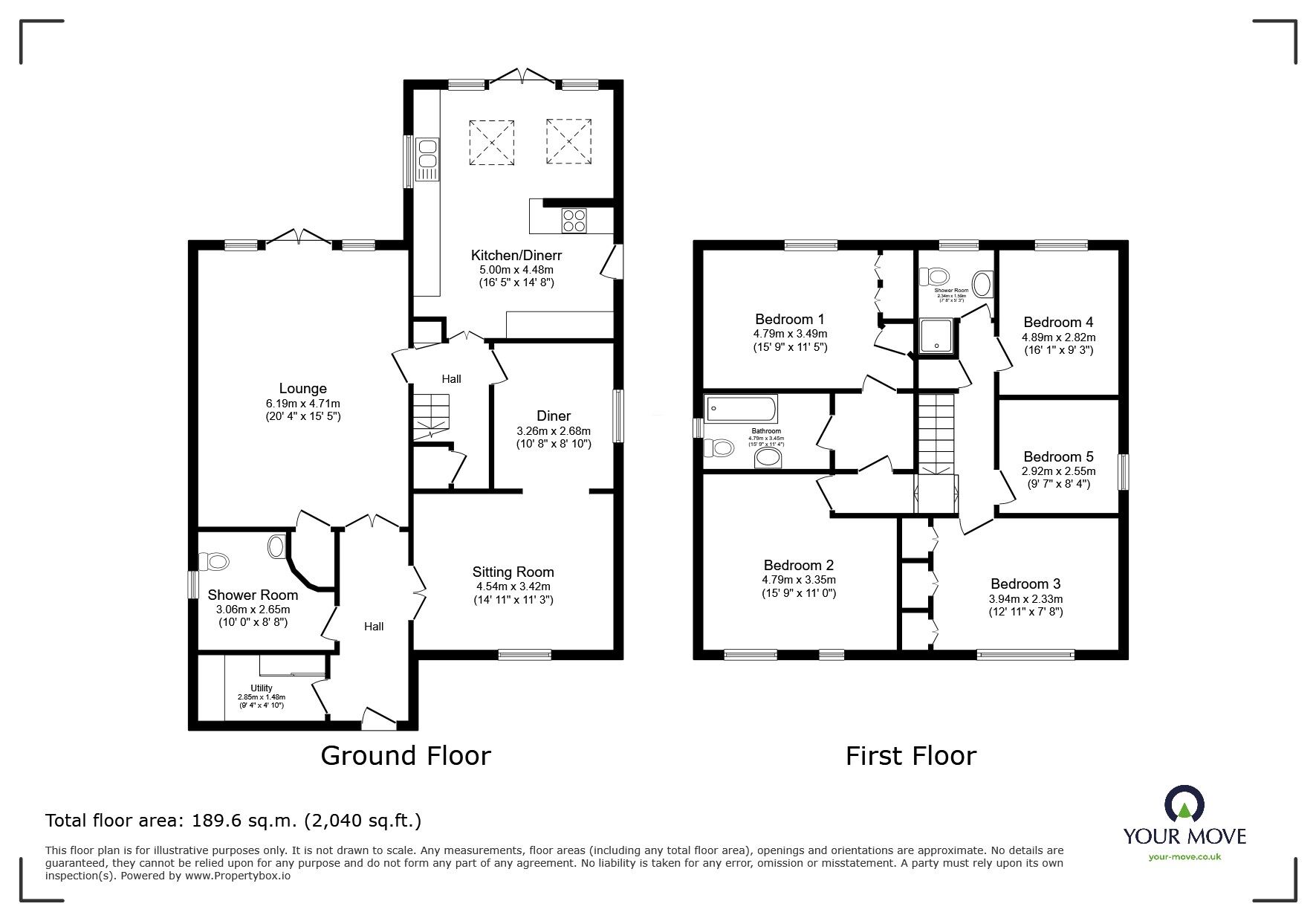 Floorplan of 5 bedroom Detached House for sale, Dore Avenue, North Hykeham, Lincolnshire, LN6