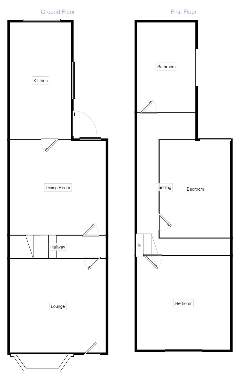 Floorplan of 2 bedroom Mid Terrace House to rent, Mafeking Street, Nottingham, NG2