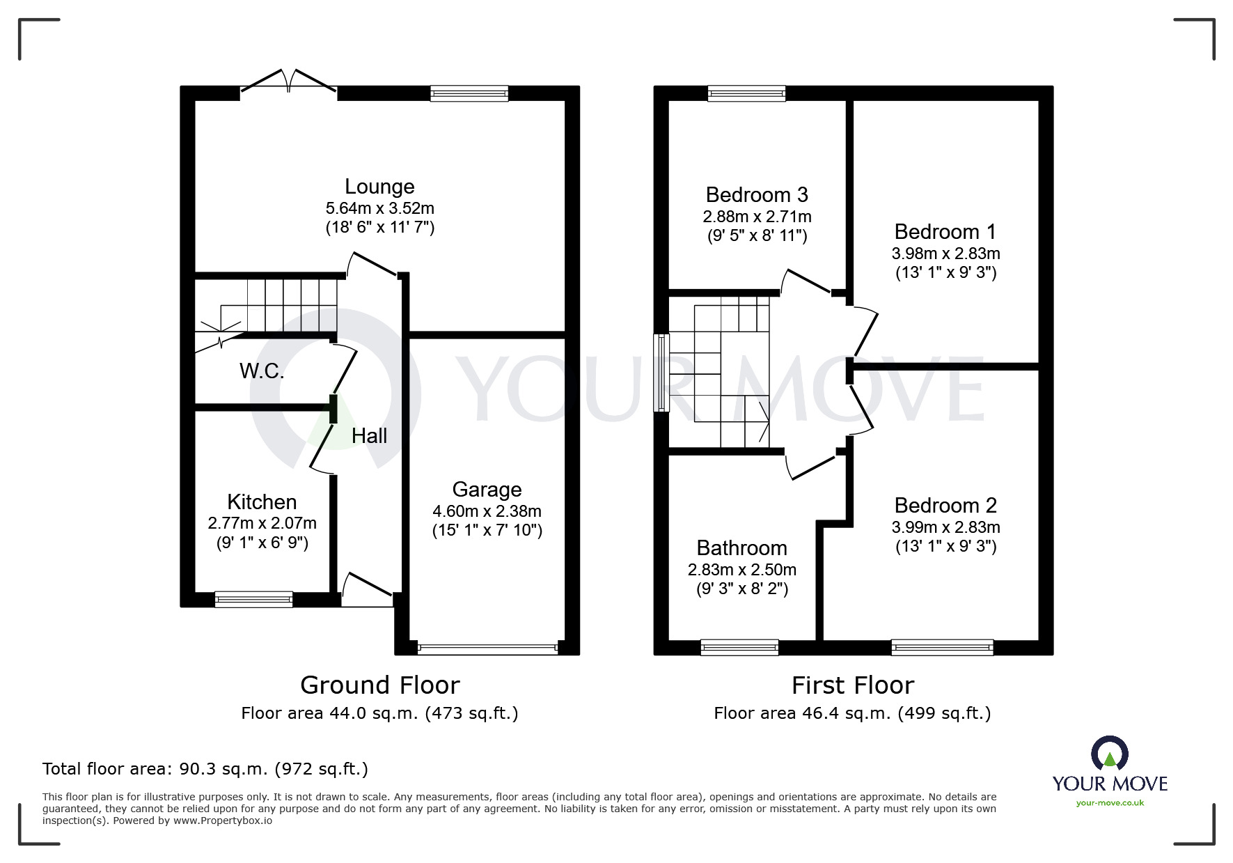 Floorplan of 3 bedroom Semi Detached House to rent, Ball Street, Nottingham, NG3