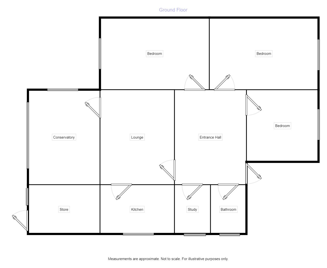 Floorplan of 3 bedroom Semi Detached Bungalow to rent, South Snape Close, Nottingham, NG6