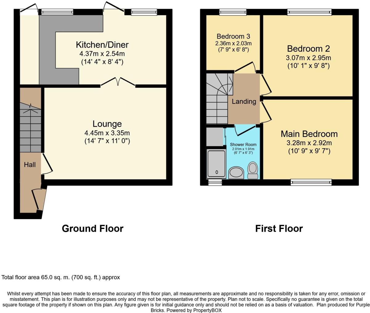 Floorplan of 3 bedroom Mid Terrace House to rent, Beechdale Road, Nottingham, NG8