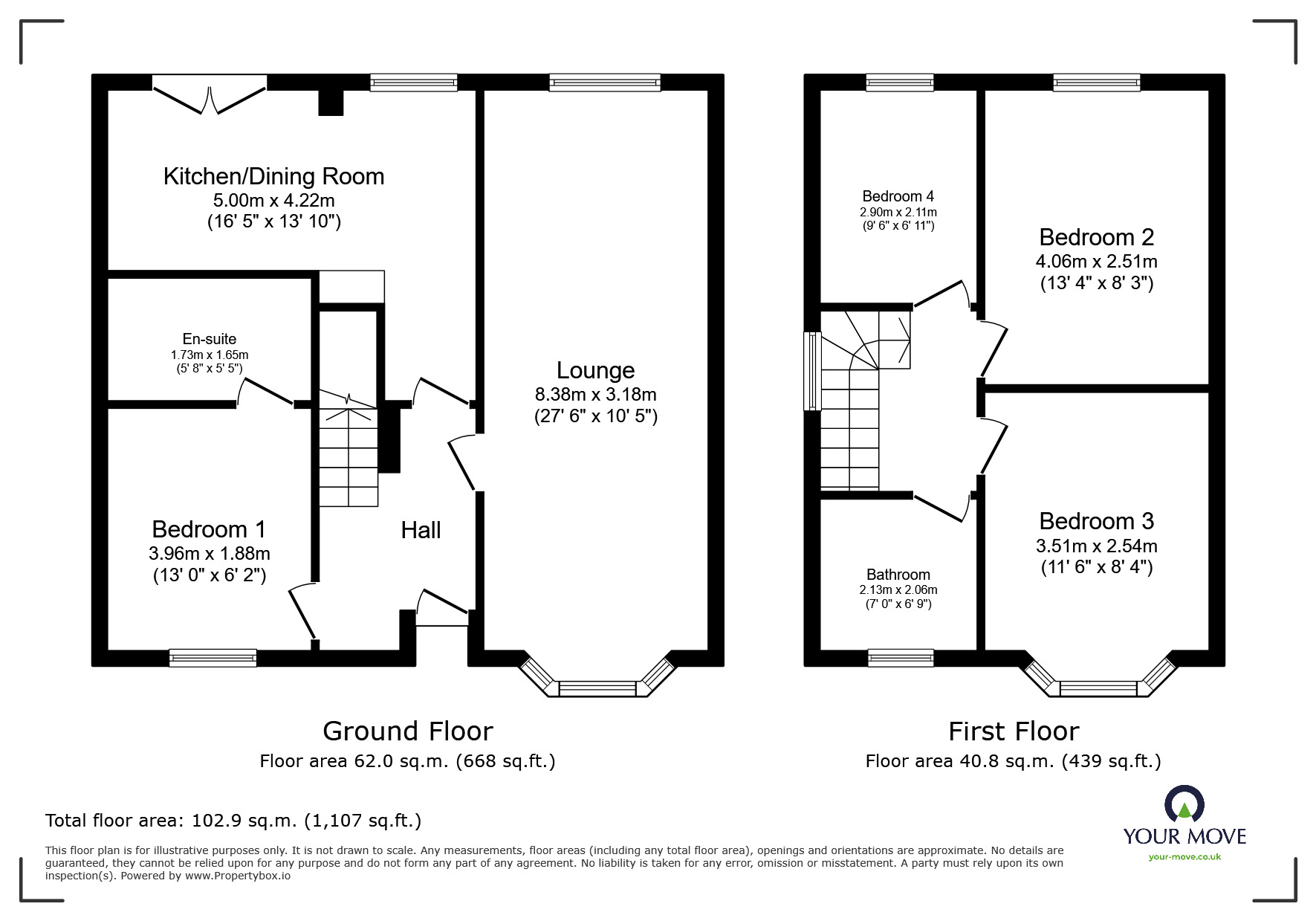 Floorplan of 4 bedroom Detached House for sale, Cliff Road, Carlton, Nottinghamshire, NG4