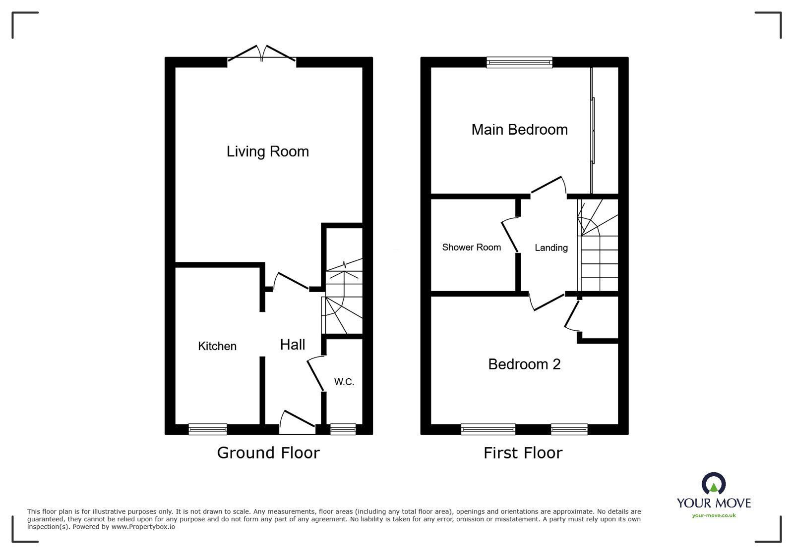 Floorplan of 2 bedroom End Terrace House for sale, Lapins Close, Nottinghamshire, NG8