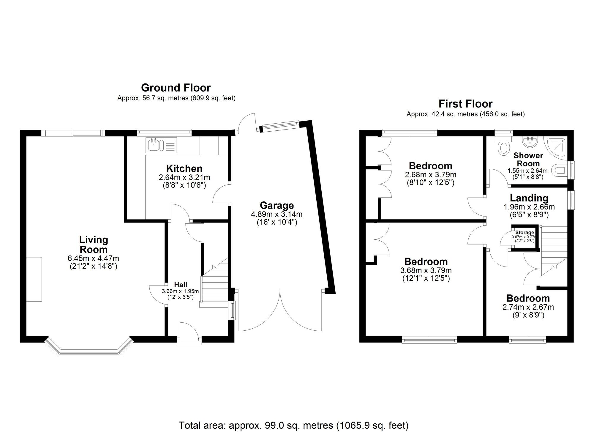 Floorplan of 3 bedroom Semi Detached House for sale, St. Denis Road, Birmingham, West Midlands, B29