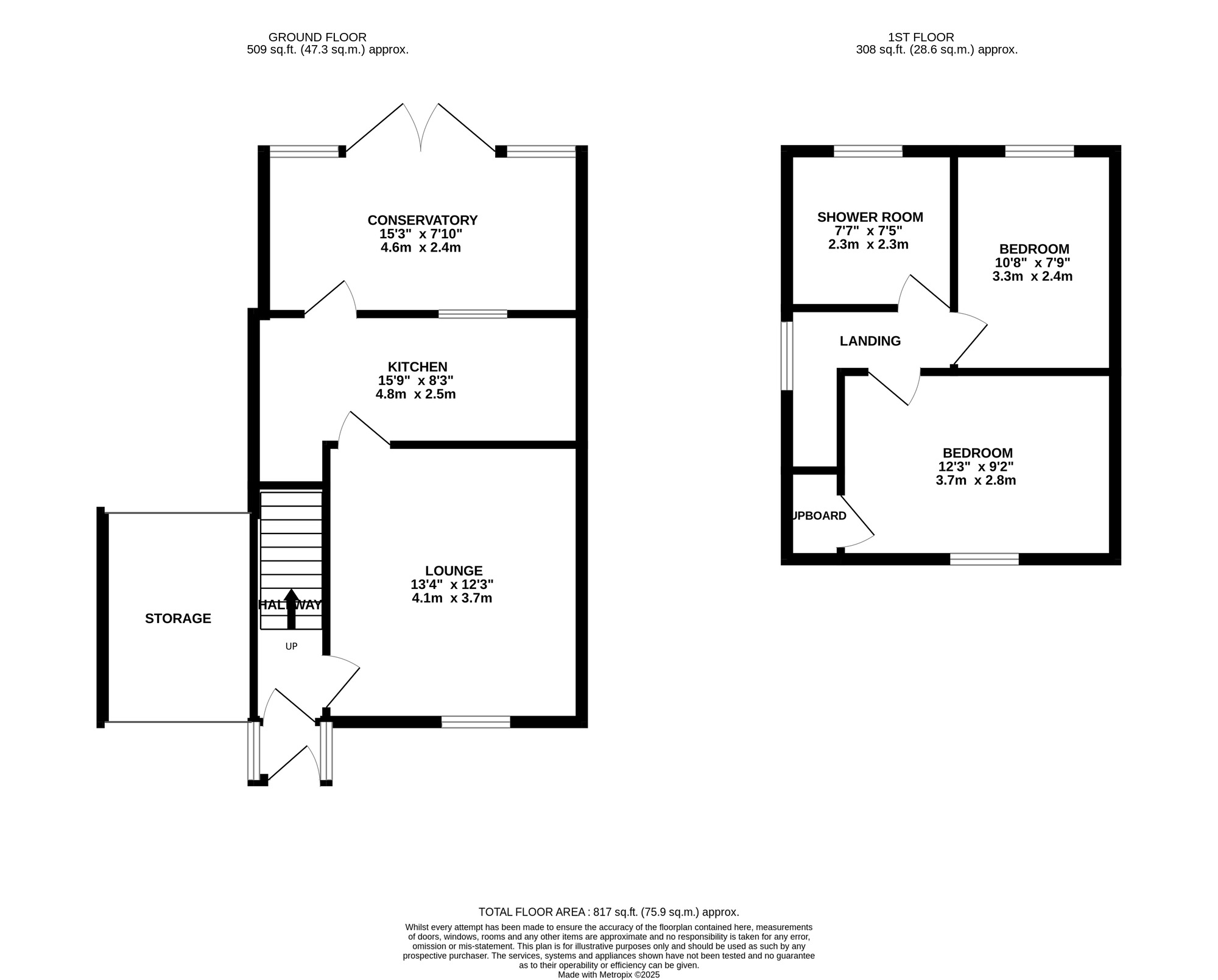 Floorplan of 2 bedroom End Terrace House for sale, Wyndhurst Road, Birmingham, West Midlands, B33