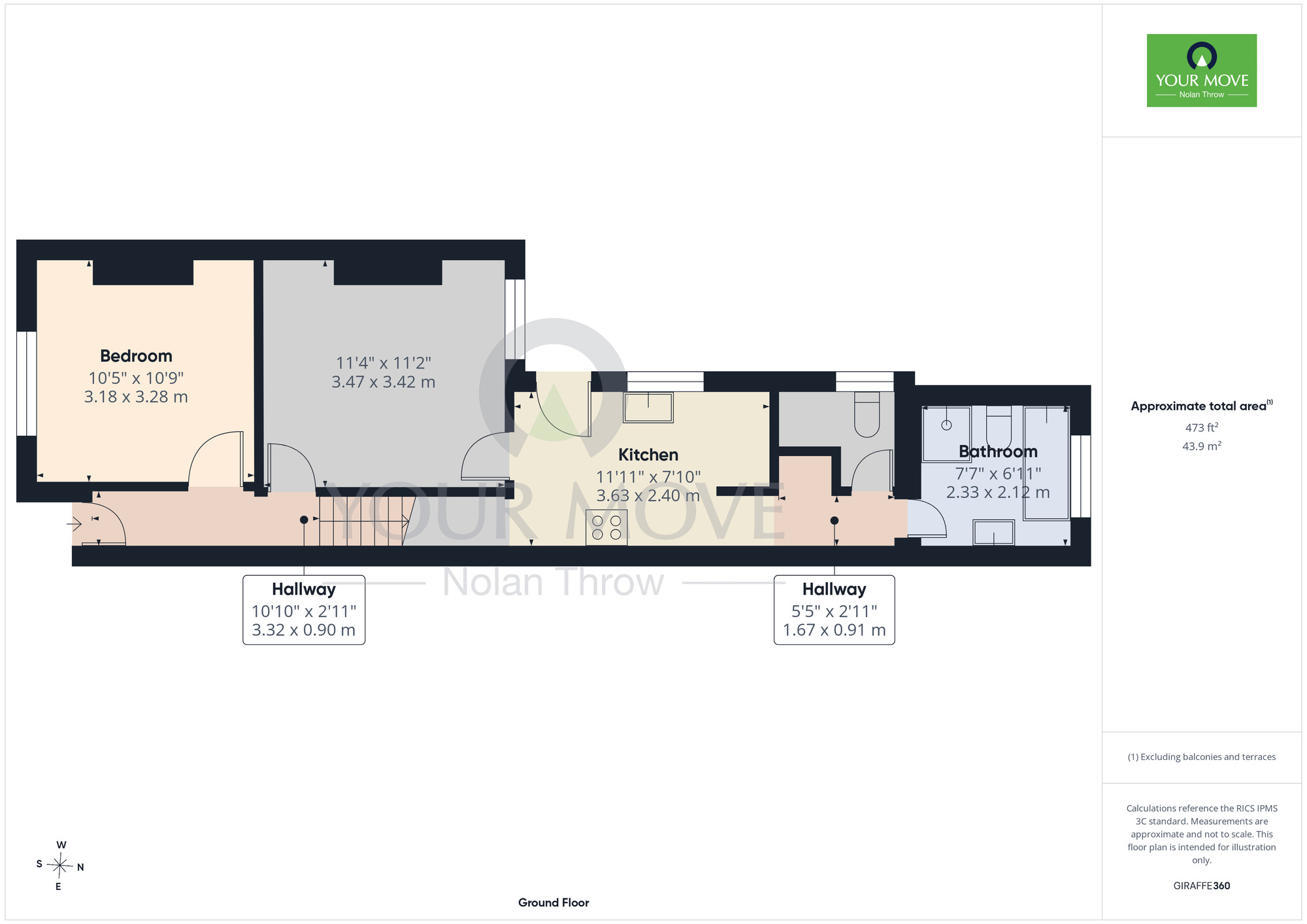 Floorplan of 4 bedroom House to rent, Southampton Road, Far Cotton, Northampton, NN4