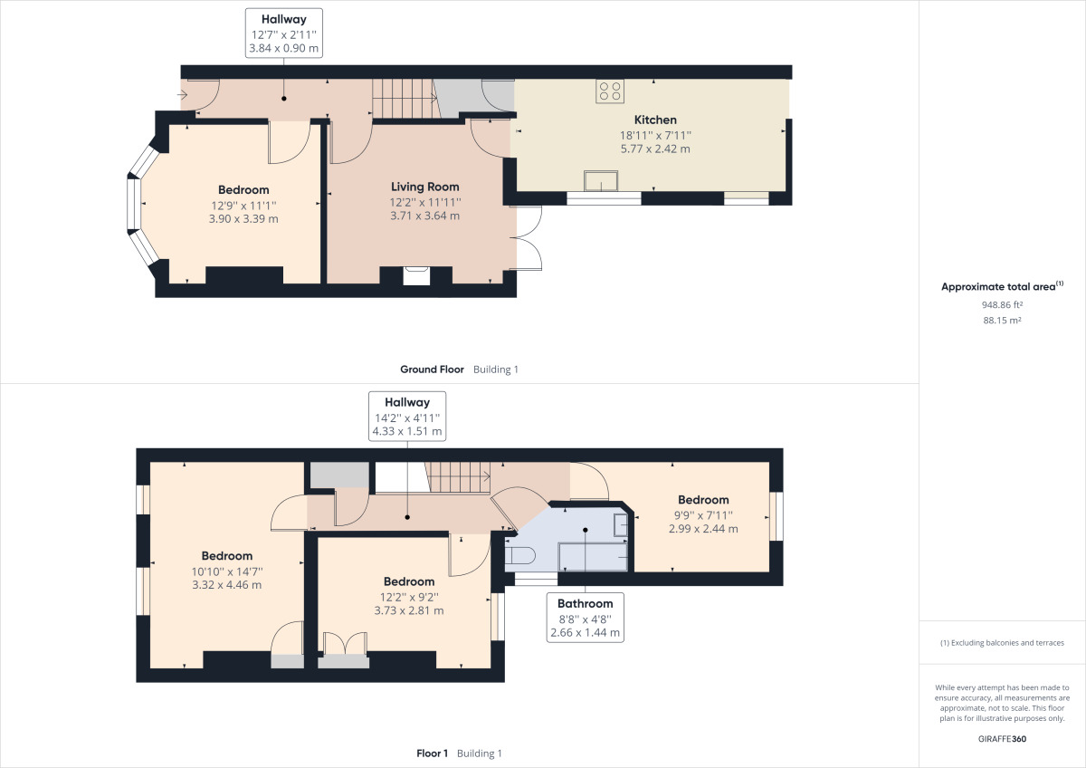 Floorplan of 4 bedroom  House to rent, Derby Road, Northampton, NN1