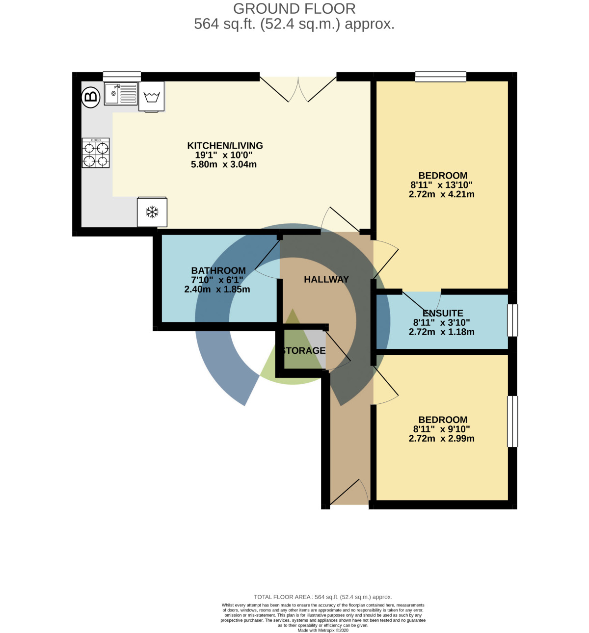 Floorplan of 2 bedroom  Flat to rent, Old Towcester Road, Northampton, NN4