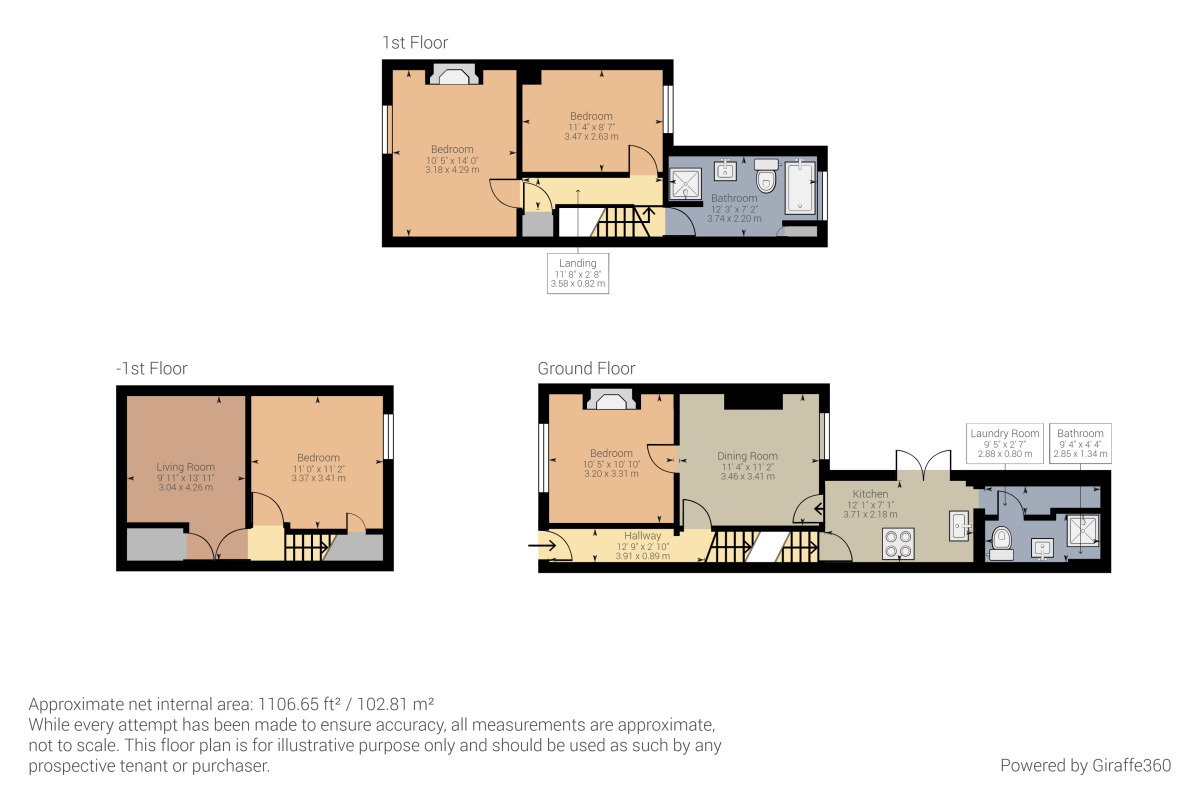 Floorplan of 4 bedroom  House to rent, Edith Street, Northampton, NN1