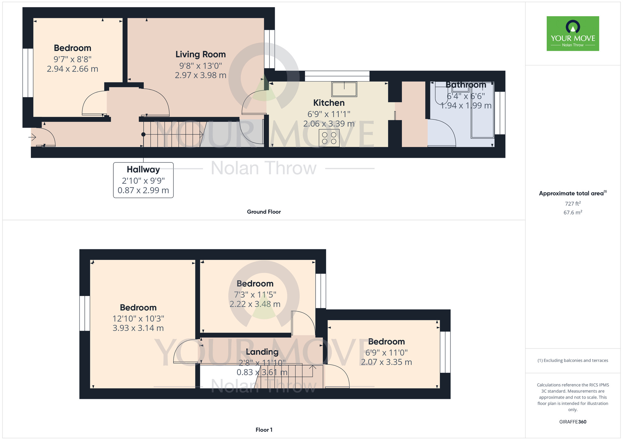 Floorplan of 4 bedroom  House to rent, Moore Street, Poets Corner, Northampton, NN2