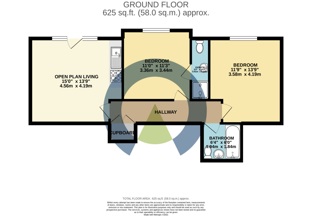 Floorplan of 2 bedroom  Flat to rent, River View, Northampton, NN4
