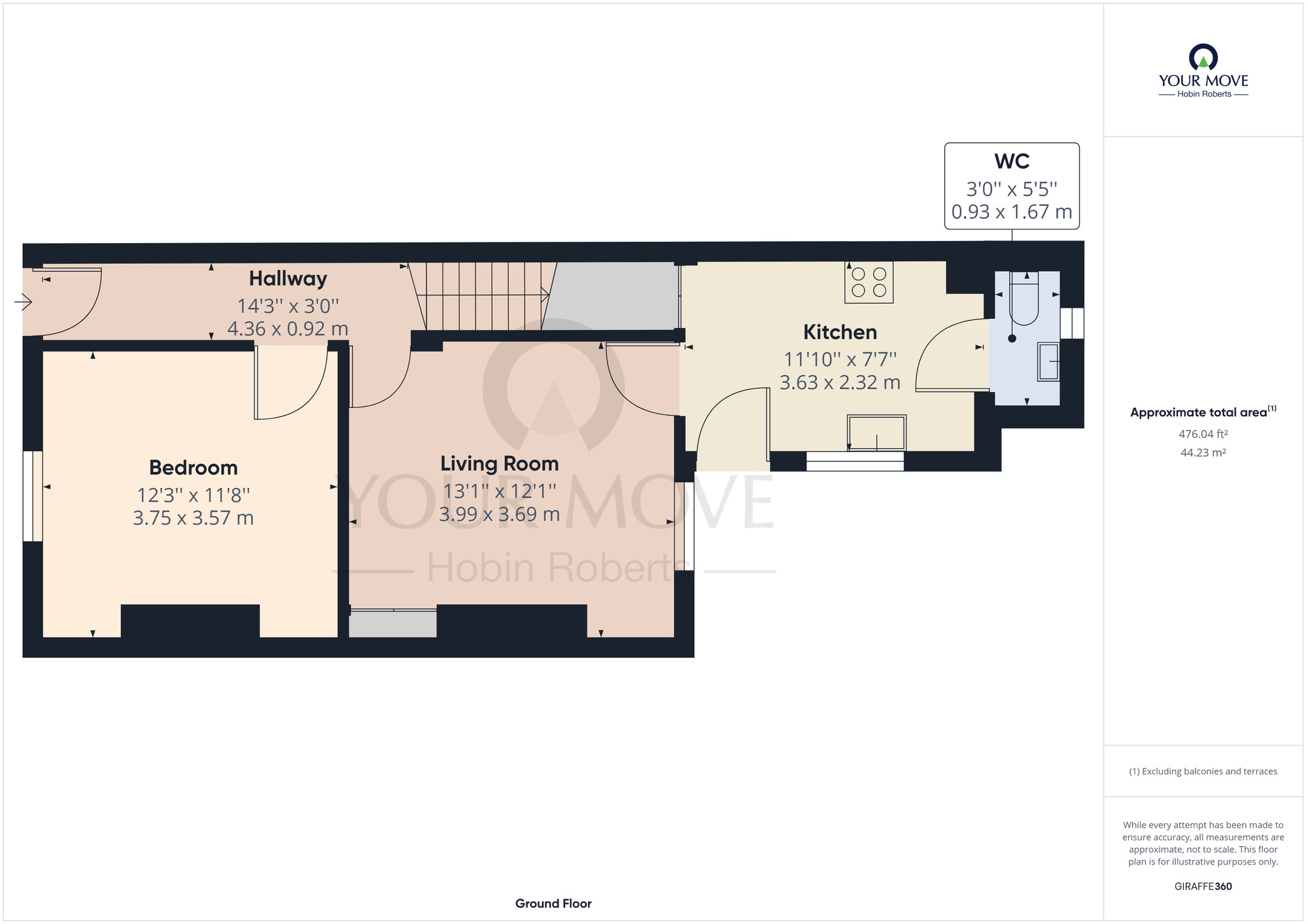 Floorplan of 4 bedroom  House to rent, Vernon Terrace, Northampton, NN1