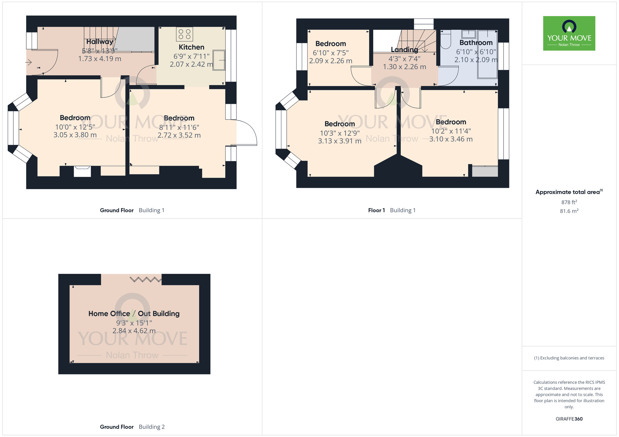 Floorplan of 3 bedroom Semi Detached House for sale, Norton Road, Kingsthorpe, Northampton, NN2