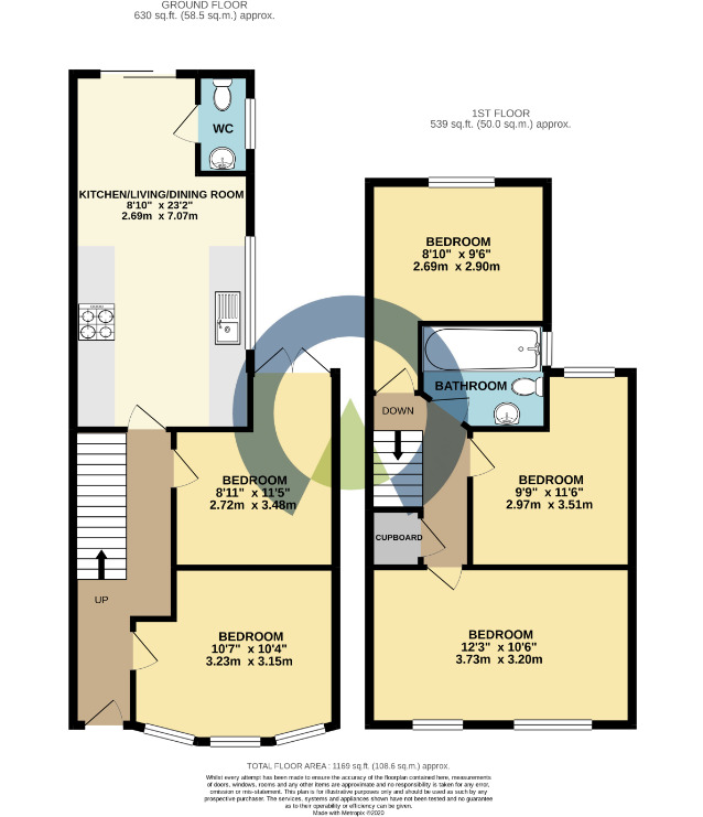 Floorplan of 1 bedroom  Room to rent, Southampton Road, Northampton, Northamptonshire, NN4