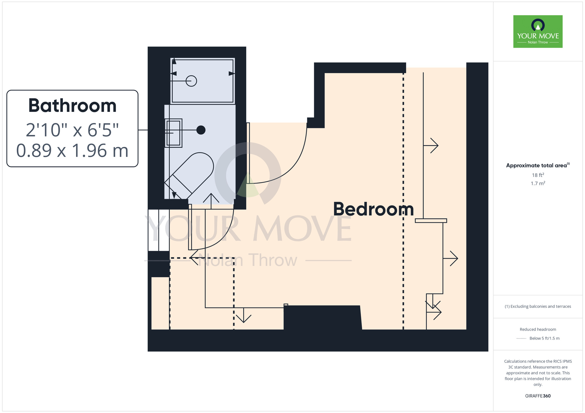 Floorplan of 1 bedroom  Room to rent, Edith Street, Northampton, Northamptonshire, NN1