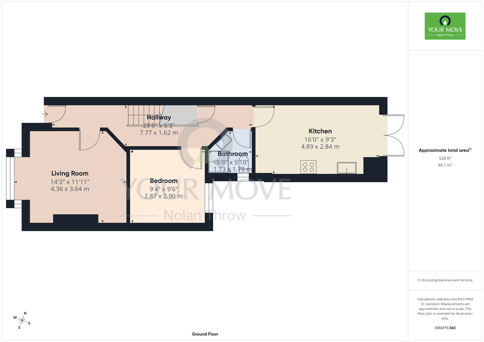 Floorplan of 4 bedroom Property to rent, Thursby Road, Northampton, Northamptonshire, NN1