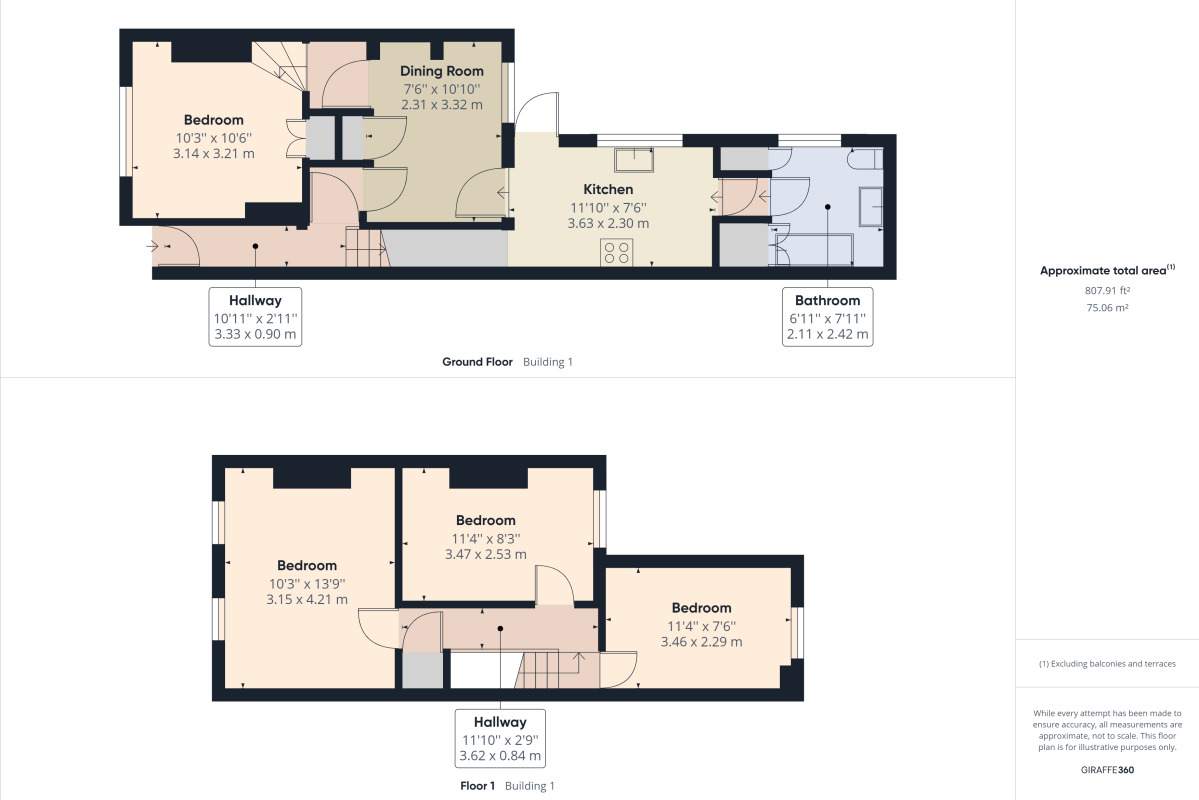 Floorplan of 1 bedroom Property to rent, Clinton Road, Northampton, Northamptonshire, NN4