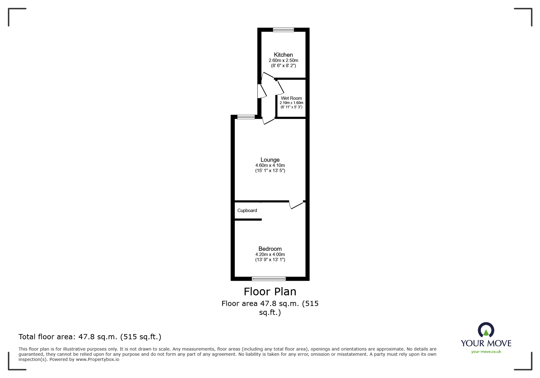 Floorplan of 1 bedroom  Flat to rent, Bull Street, Nuneaton, Warwickshire, CV11