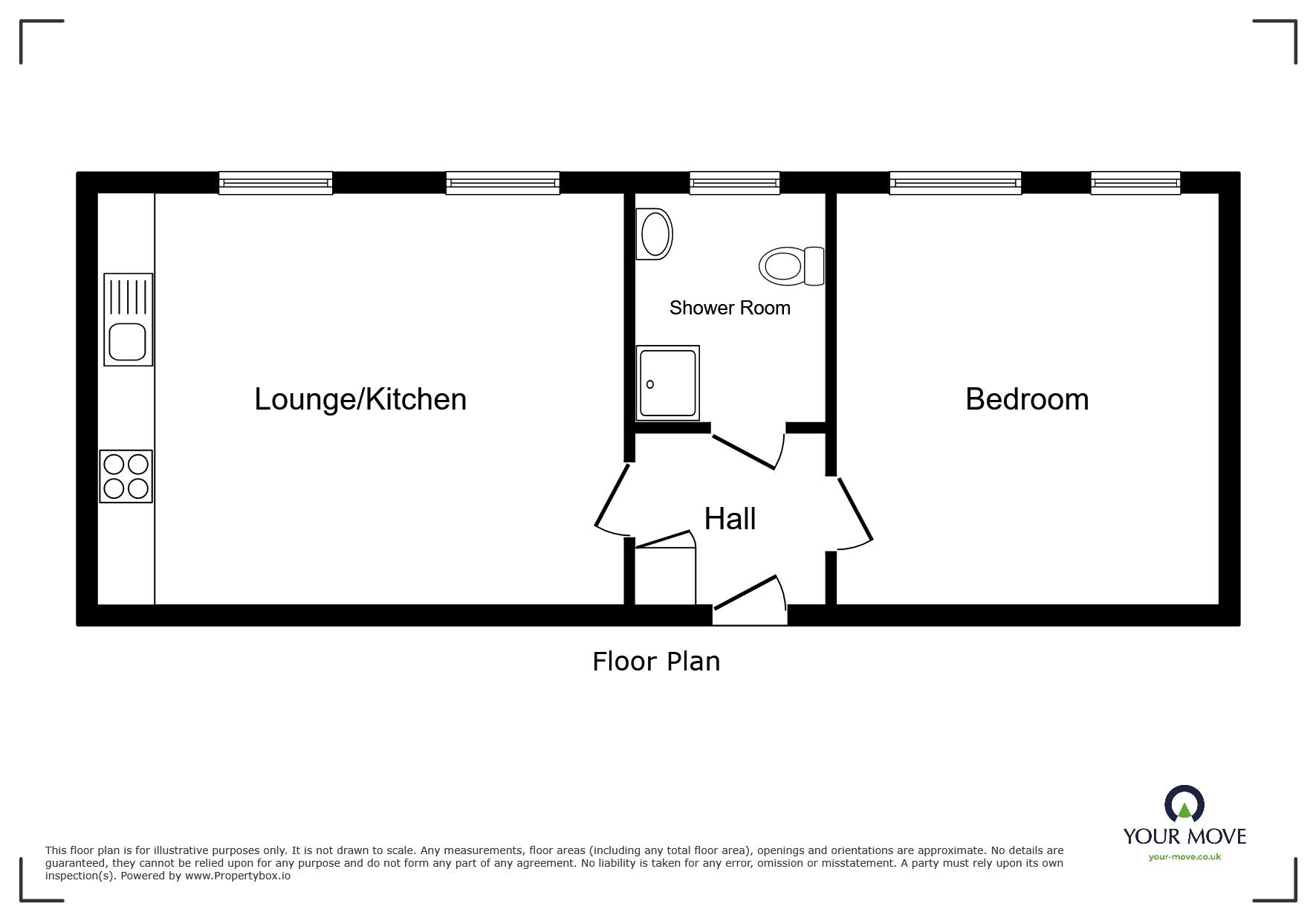 Floorplan of 1 bedroom Flat to rent, Market Place, Nuneaton, Warwickshire, CV11