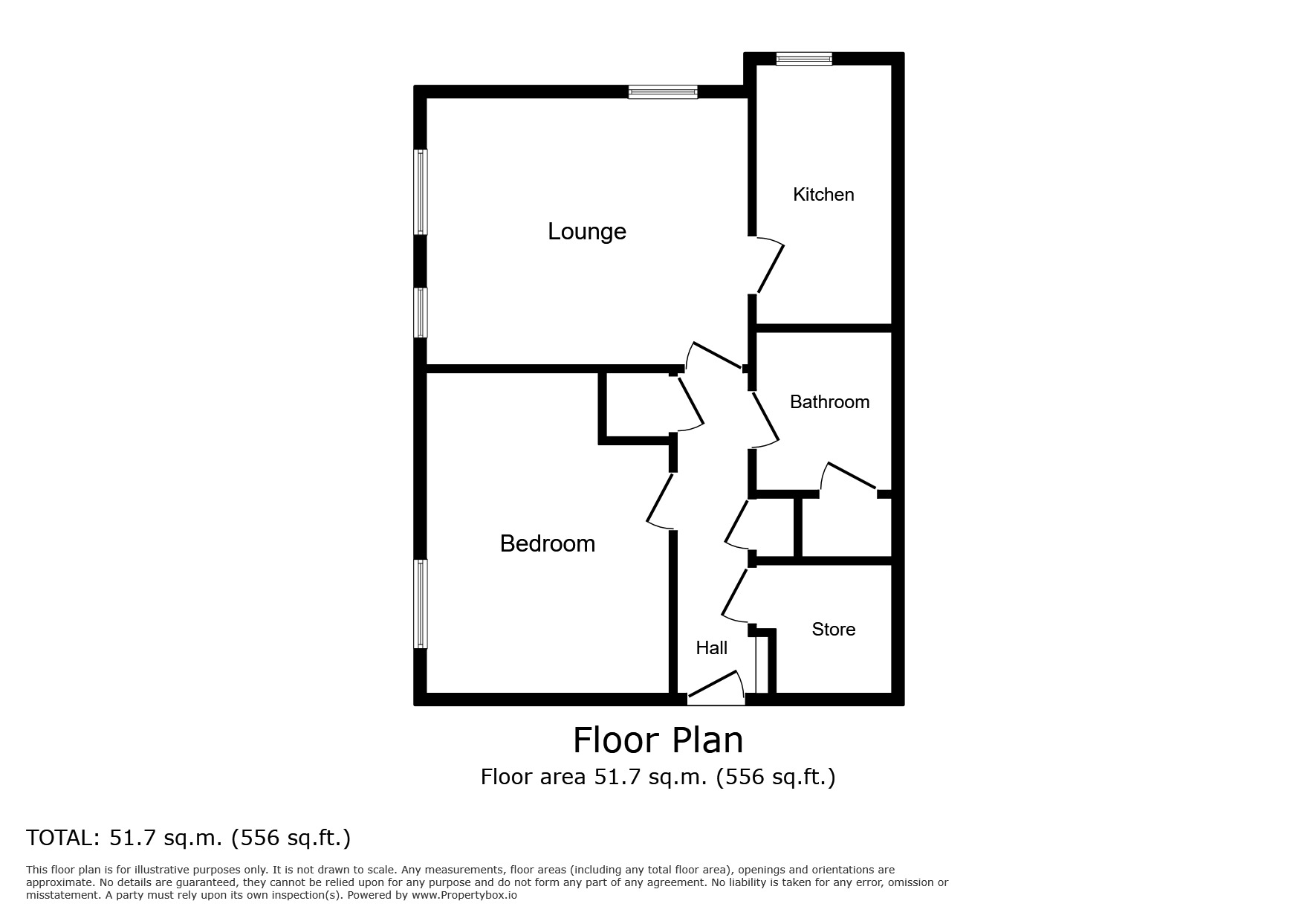 Floorplan of 1 bedroom  Flat to rent, Kingswood Road, Nuneaton, Warwickshire, CV10