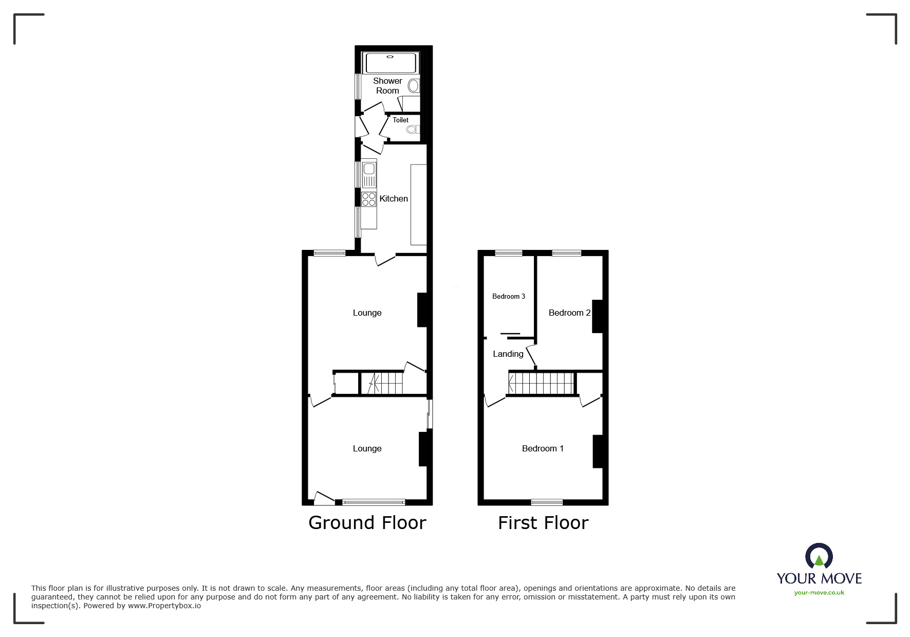 Floorplan of 3 bedroom Mid Terrace House to rent, Jodrell Street, Nuneaton, Warwickshire, CV11
