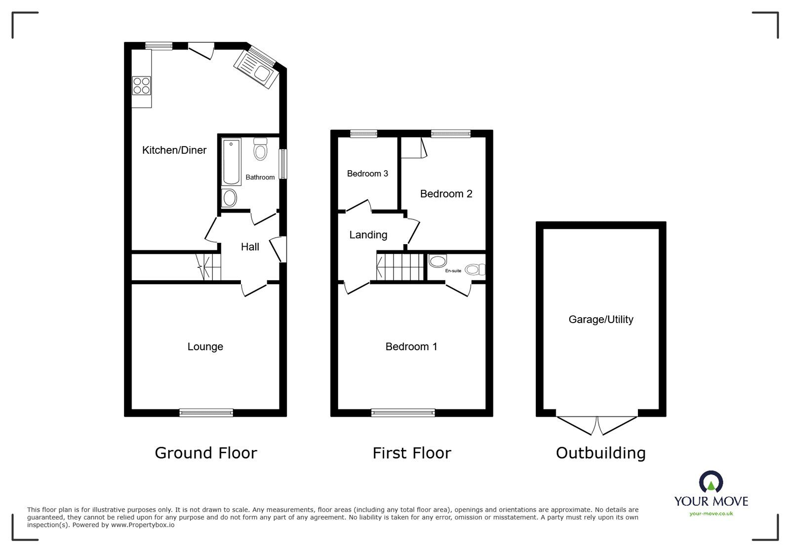 Floorplan of 3 bedroom Semi Detached House for sale, Haunchwood Road, Nuneaton, Warwickshire, CV10