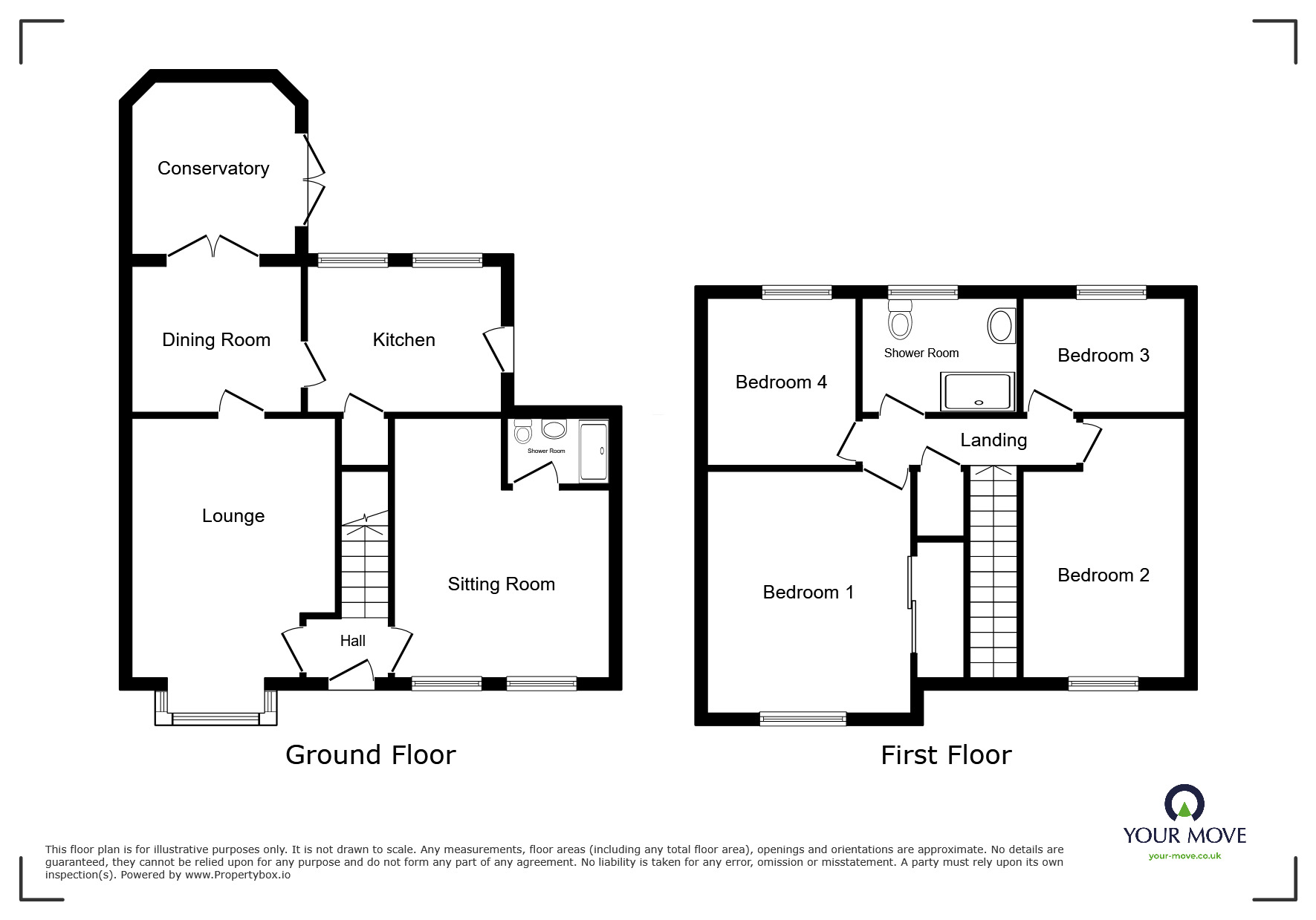 Floorplan of 4 bedroom Detached House for sale, Sheridan Drive, Galley Common, Warwickshire, CV10