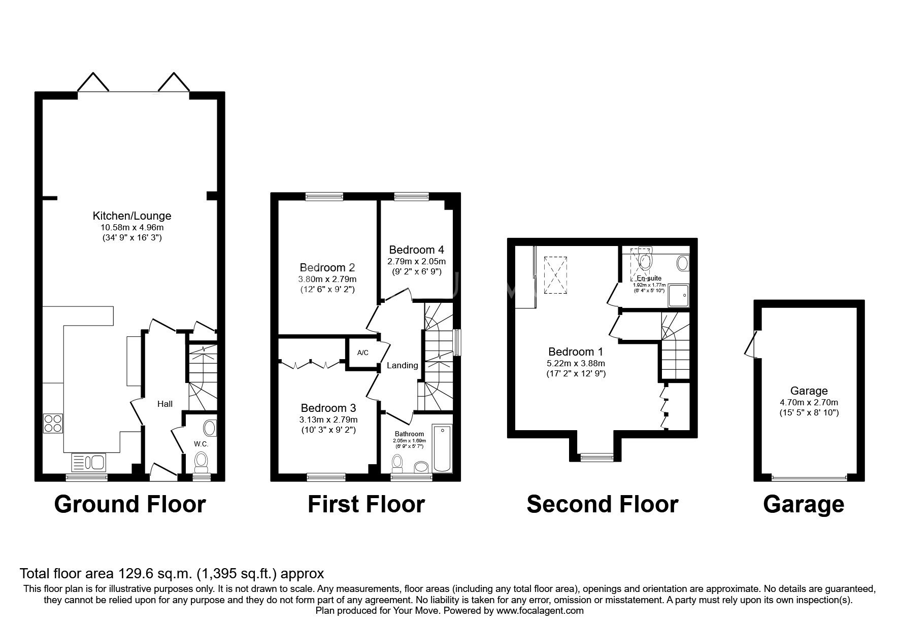 Floorplan of 4 bedroom Semi Detached House for sale, Doverton Close, Warwickshire, CV11