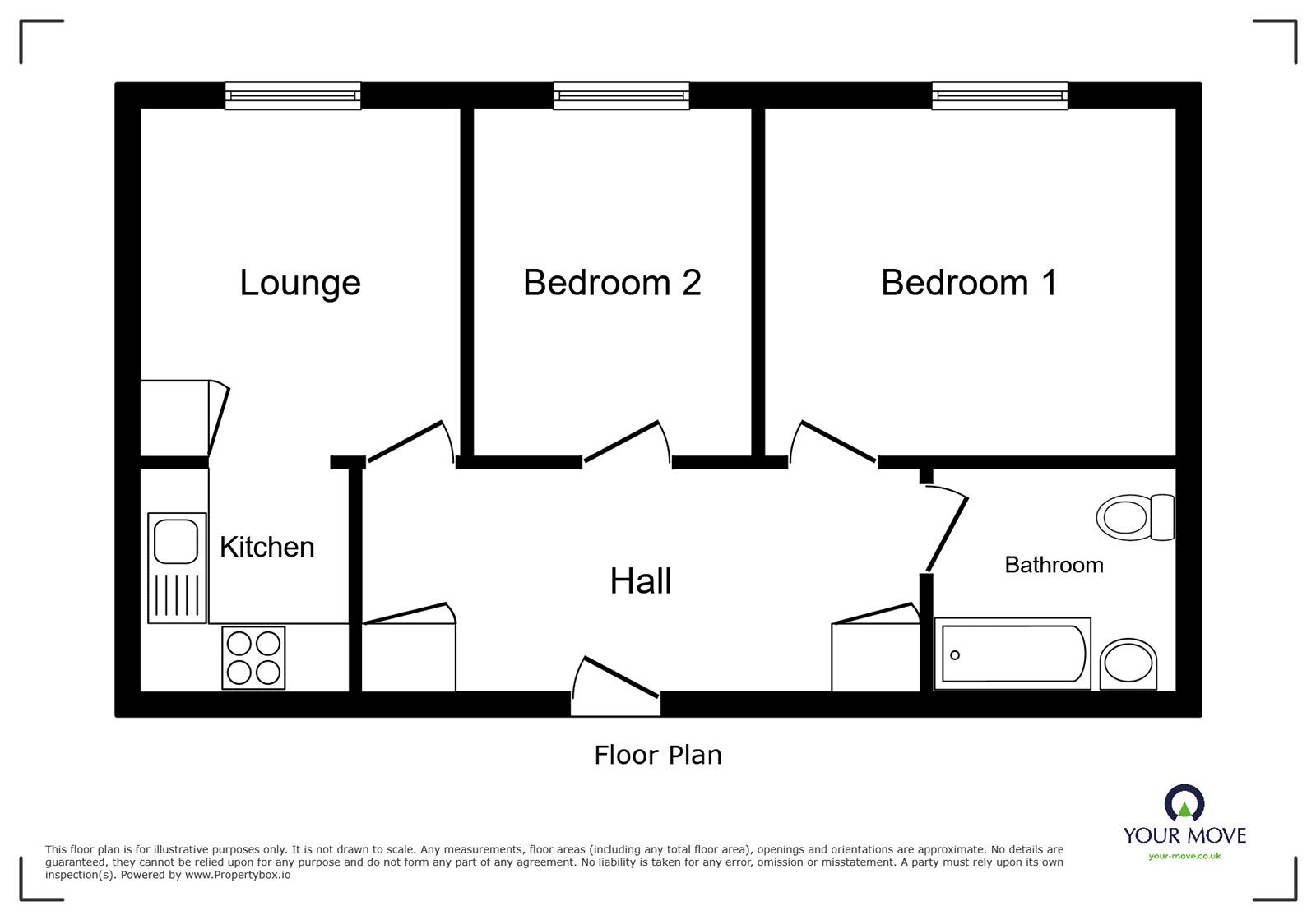 Floorplan of 2 bedroom  Flat for sale, Coleshill Road, Nuneaton, Warwickshire, CV10