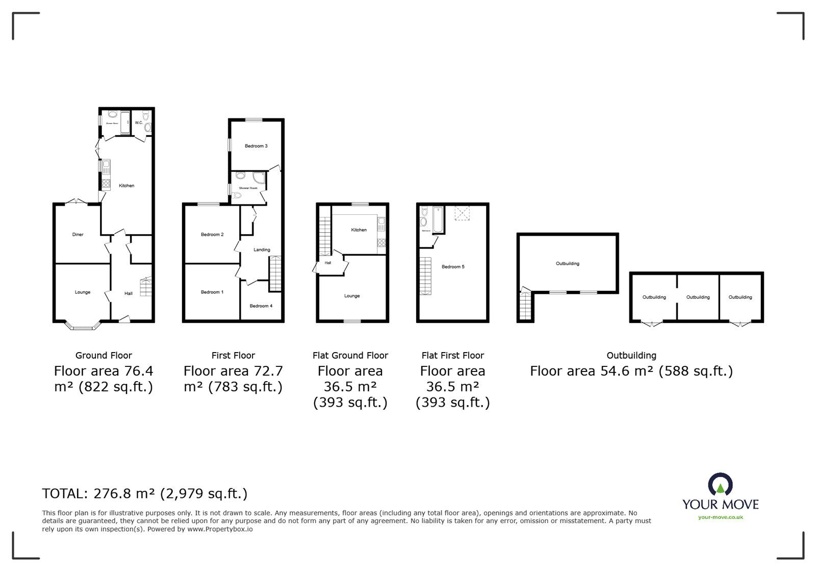 Floorplan of 4 bedroom Mid Terrace House for sale, Princes Street, Nuneaton, Warwickshire, CV11