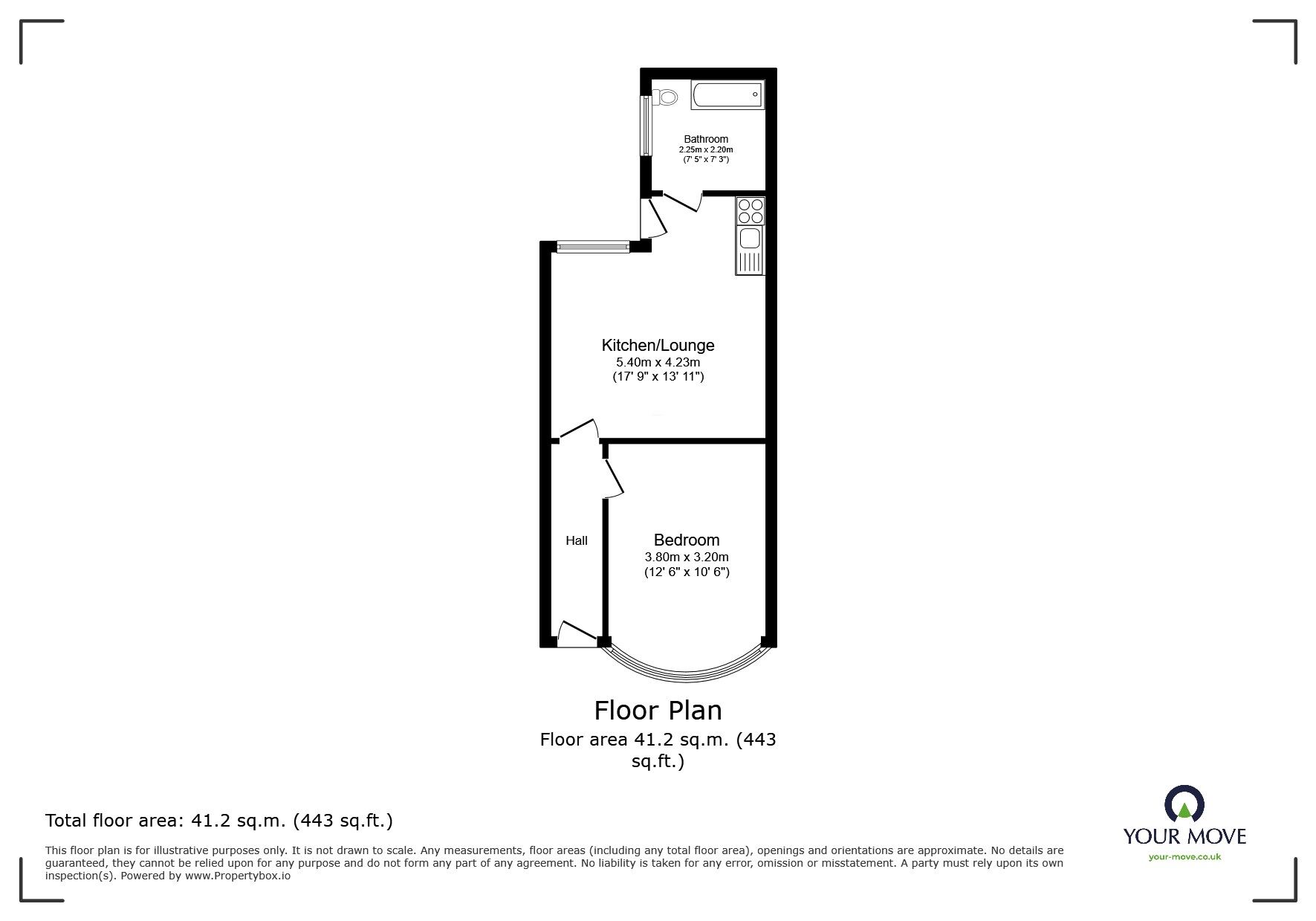 Floorplan of 1 bedroom  Flat to rent, Midland Road, Nuneaton, Warwickshire, CV11