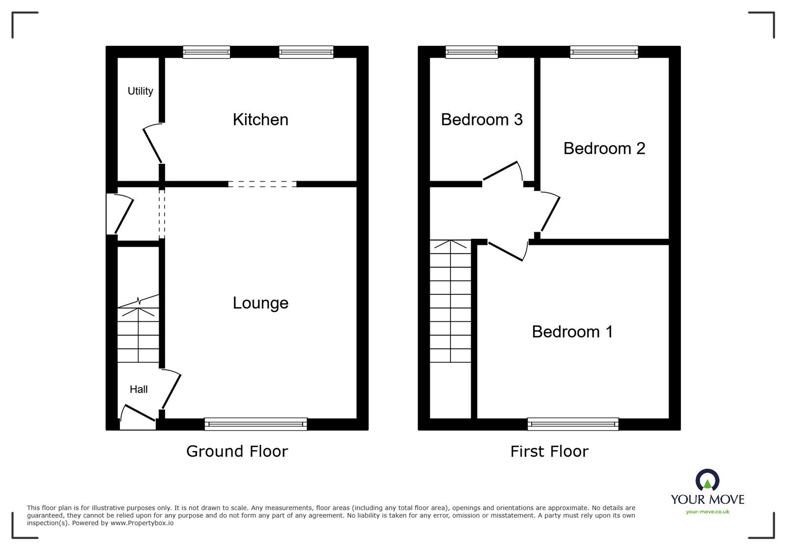 Floorplan of 3 bedroom End Terrace House for sale, Waverley Avenue, Nuneaton, Warwickshire, CV11