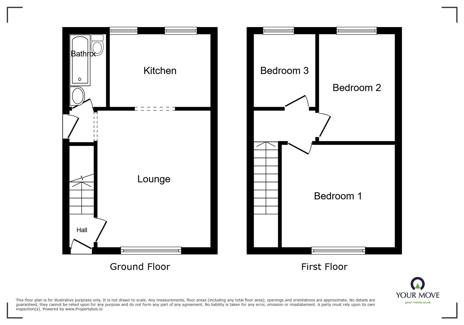 Floorplan of 3 bedroom End Terrace House for sale, Waverley Avenue, Nuneaton, Warwickshire, CV11