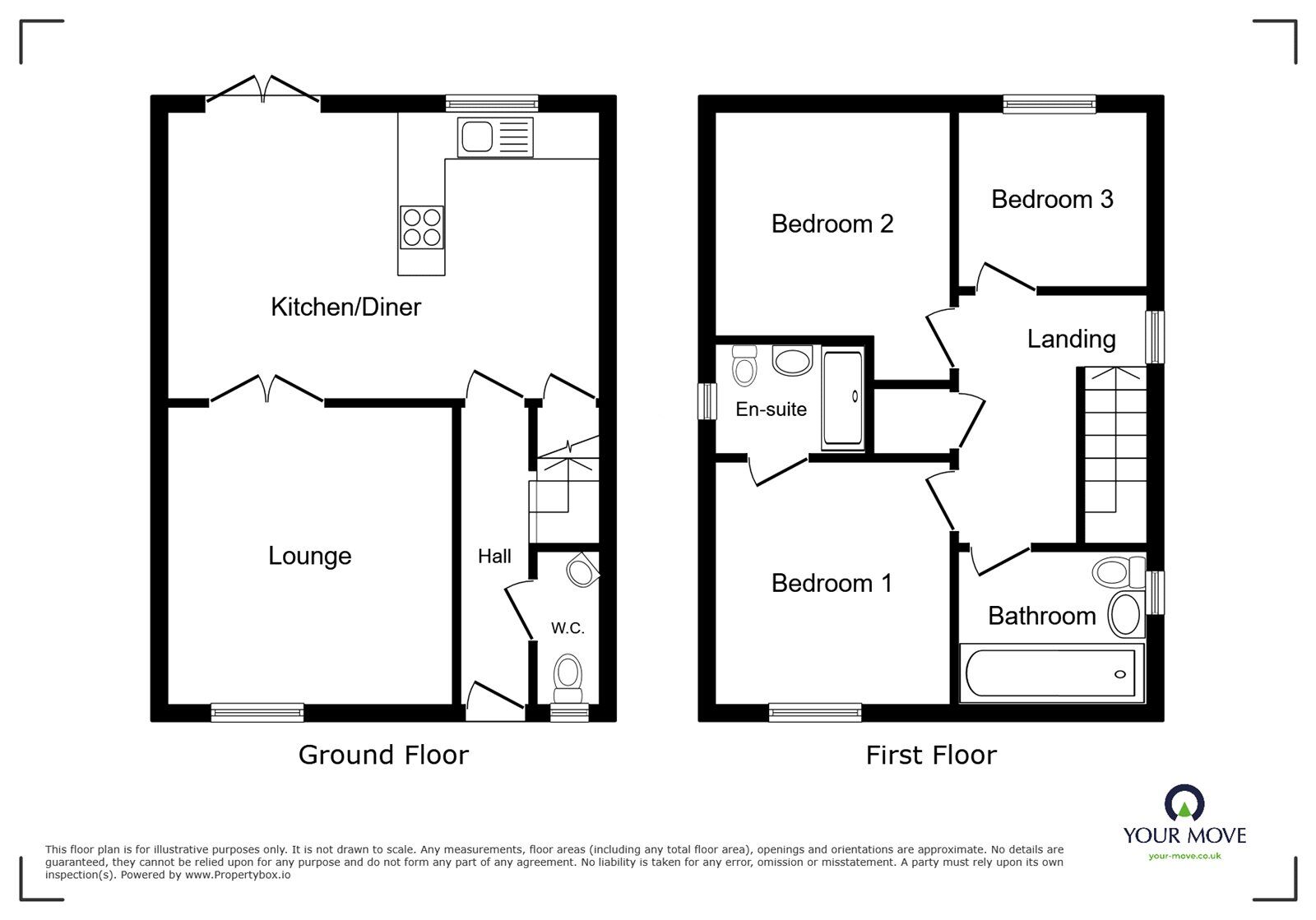 Floorplan of 3 bedroom Detached House for sale, Maize Way, Nuneaton, Warwickshire, CV10