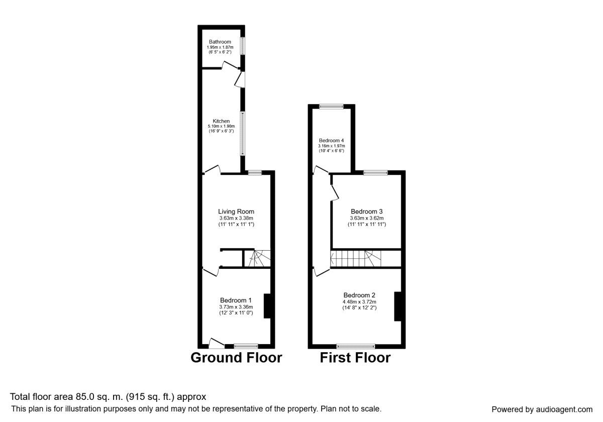 Floorplan of 1 bedroom  Room to rent, Harold Street, Nuneaton, Warwickshire, CV11