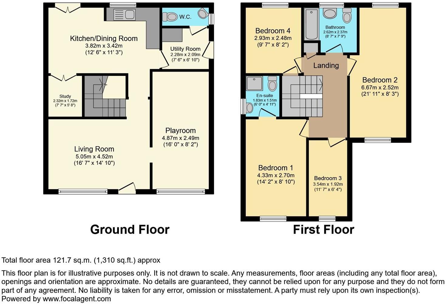 Floorplan of 5 bedroom Detached House to rent, Eagle Close, Nuneaton, Warwickshire, CV11