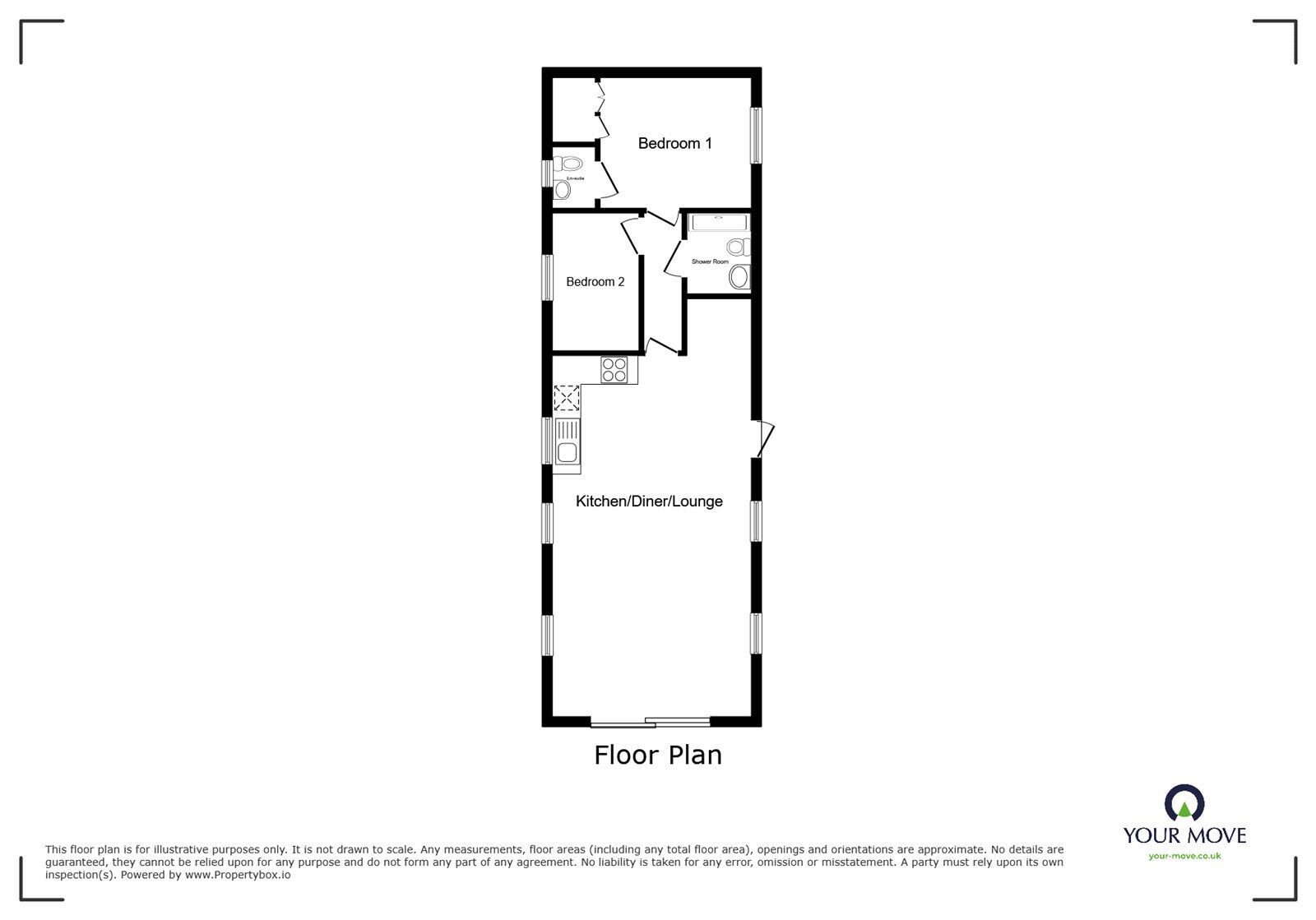 Floorplan of 2 bedroom Detached Property for sale, Caldwell Caravan Site, Bradestone Road, Warwickshire, CV11