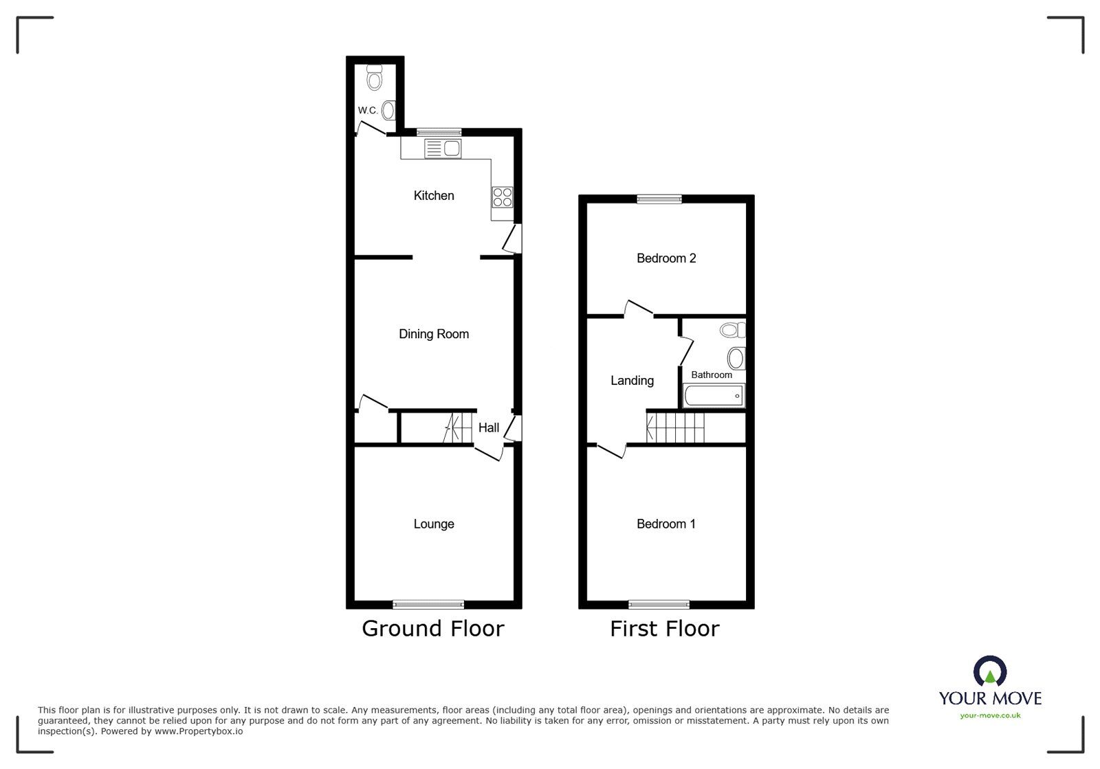Floorplan of 2 bedroom Semi Detached House for sale, Brookdale Road, Nuneaton, CV10