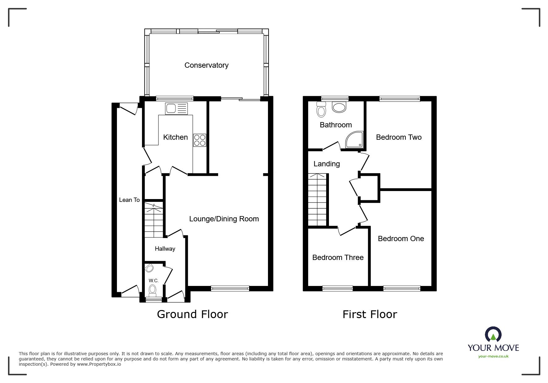 Floorplan of 3 bedroom End Terrace House for sale, Thorncliffe Way, Nuneaton, Warwickshire, CV10