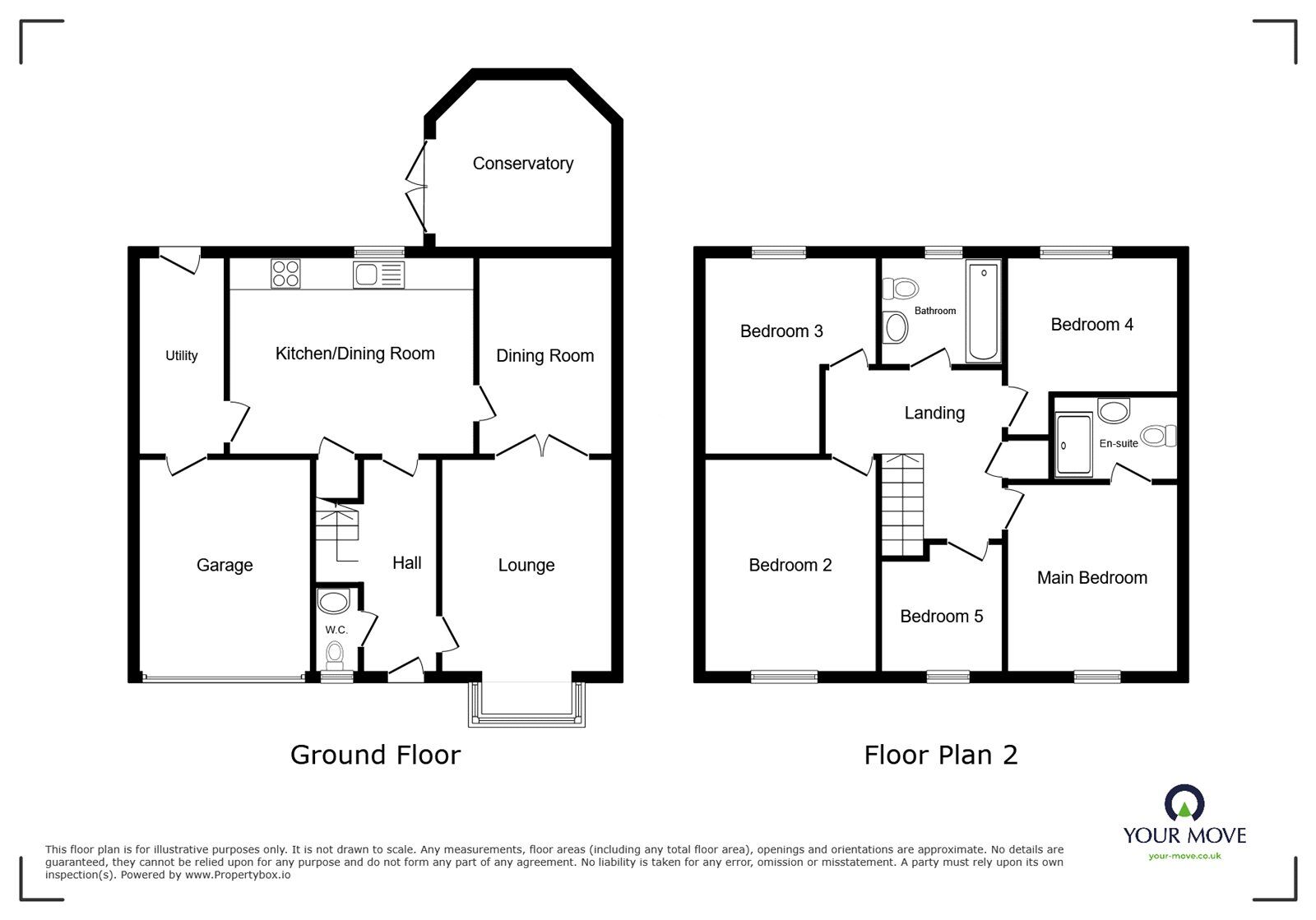 Floorplan of 5 bedroom Detached House for sale, Kiln Close, Nuneaton, Warwickshire, CV10
