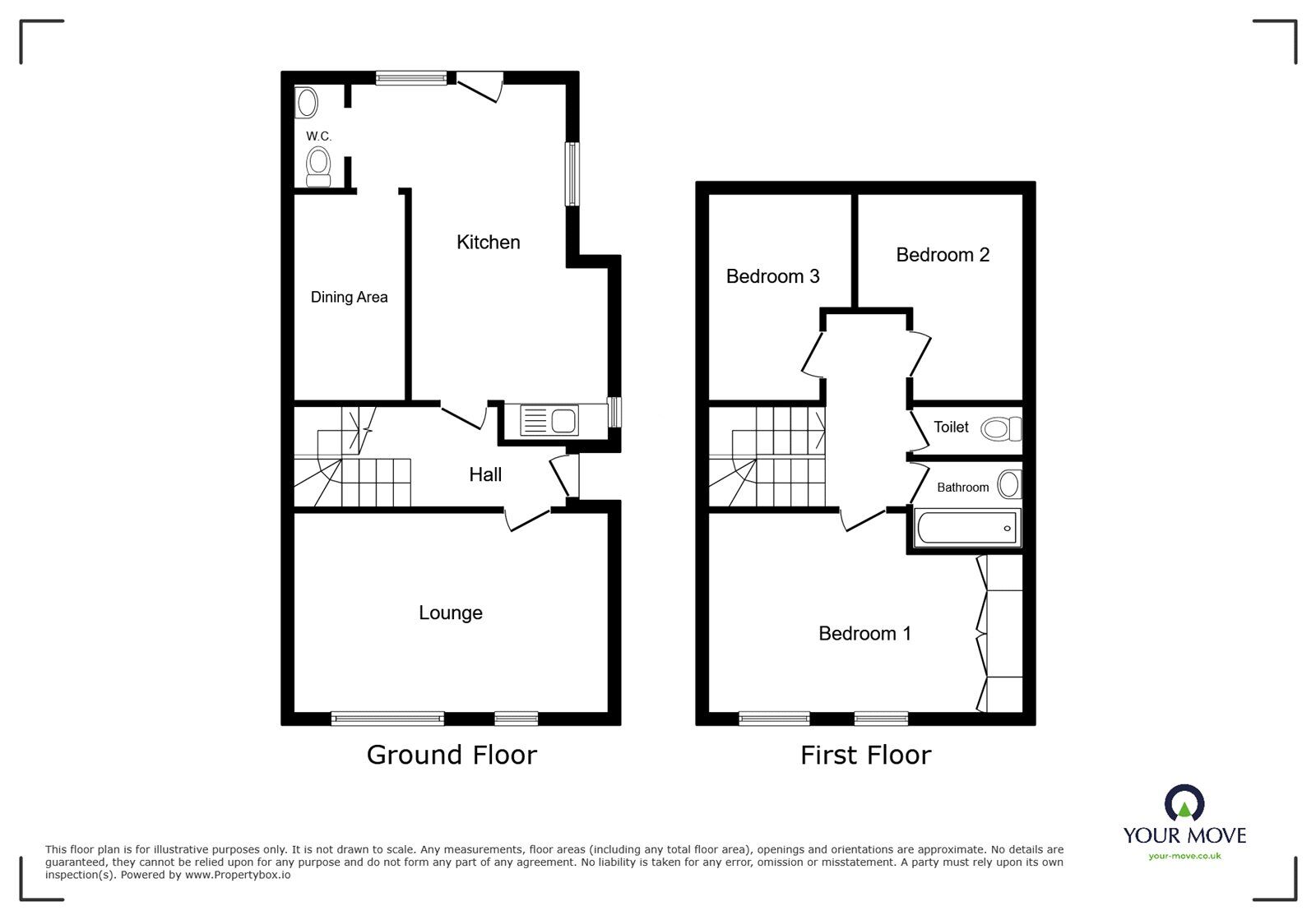 Floorplan of 3 bedroom Semi Detached House for sale, Shetland Drive, Nuneaton, Warwickshire, CV10