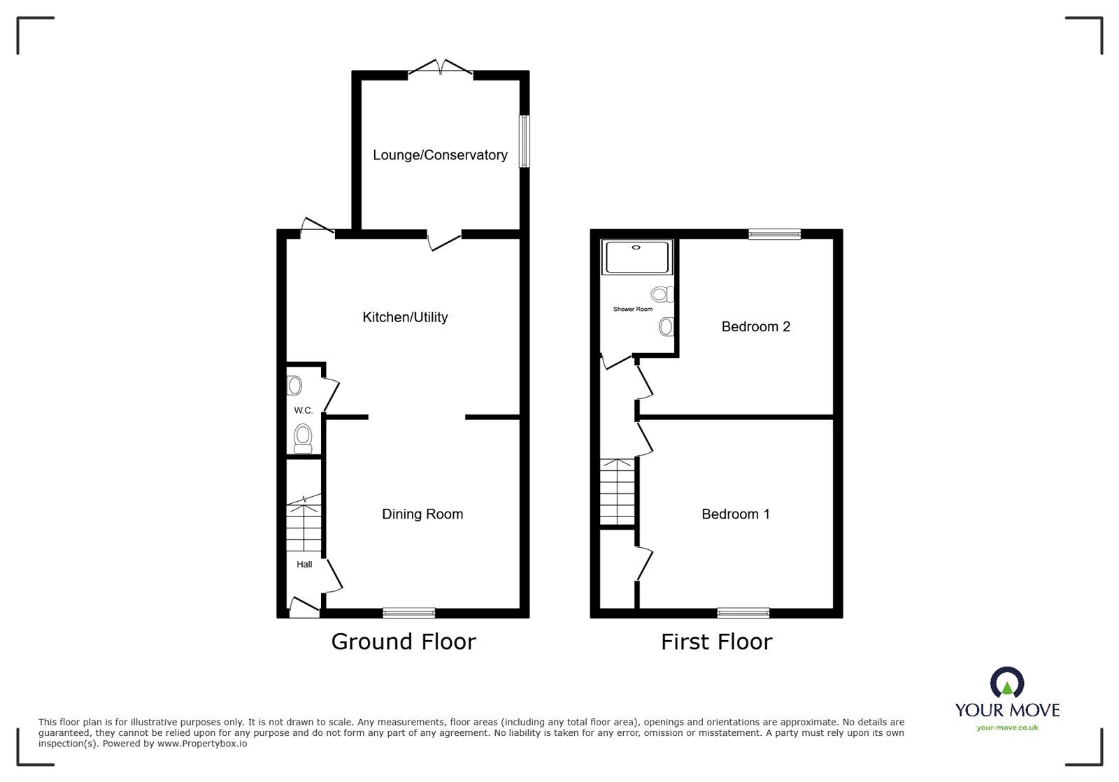 Floorplan of 2 bedroom End Terrace House for sale, Birmingham Road, Ansley, Warwickshire, CV10